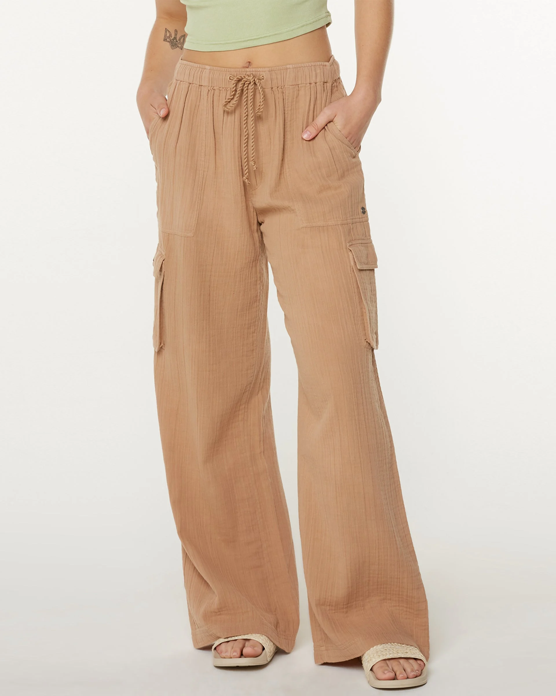 Precious Cargo Solid Pants - Praline Solid