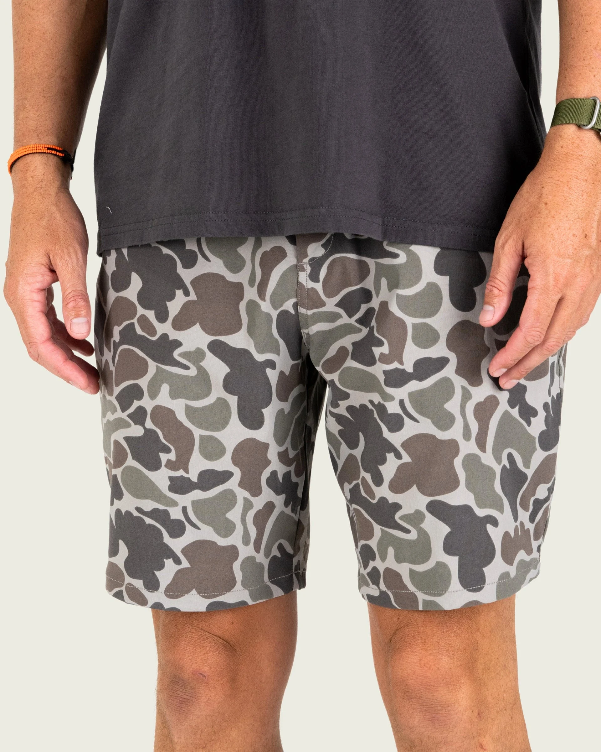 Prime Hagood Shorts - Dark Green Mallard Camo