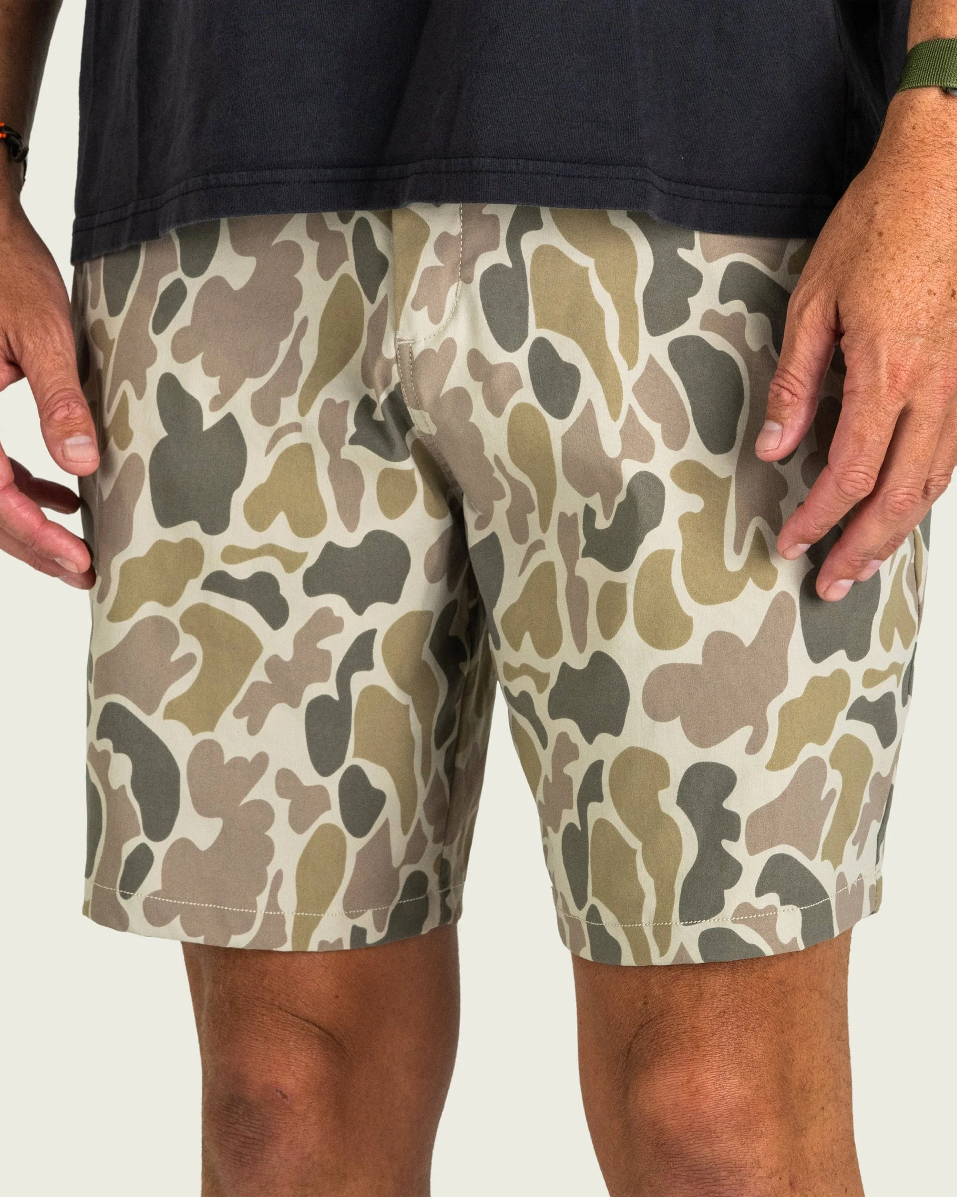 Prime Hagood Shorts - Khaki Mallard Camo