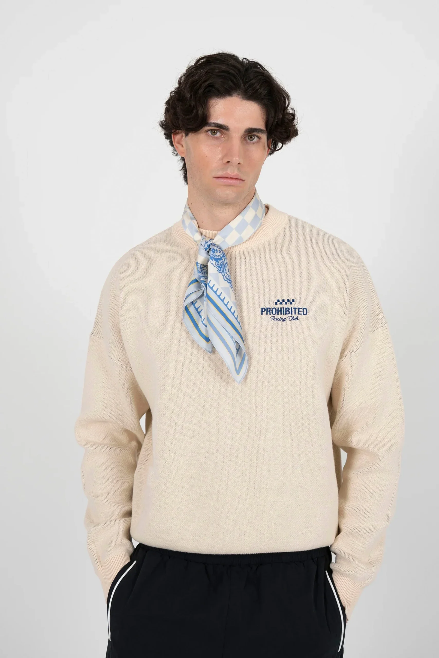 PROHIBITED - VORTEX KNIT SWEATER - CREAM