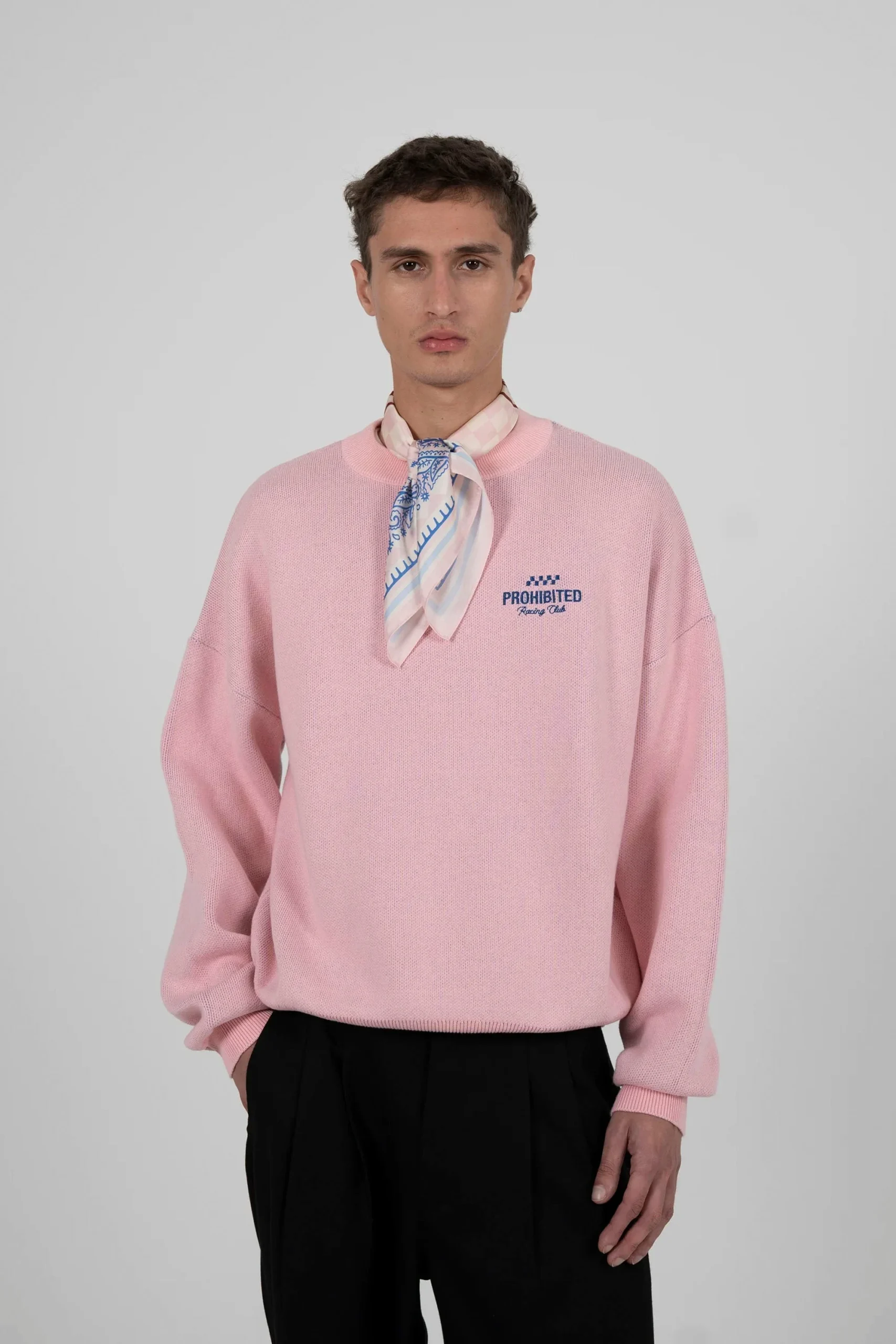 PROHIBITED - VORTEX KNIT SWEATER - ROSE
