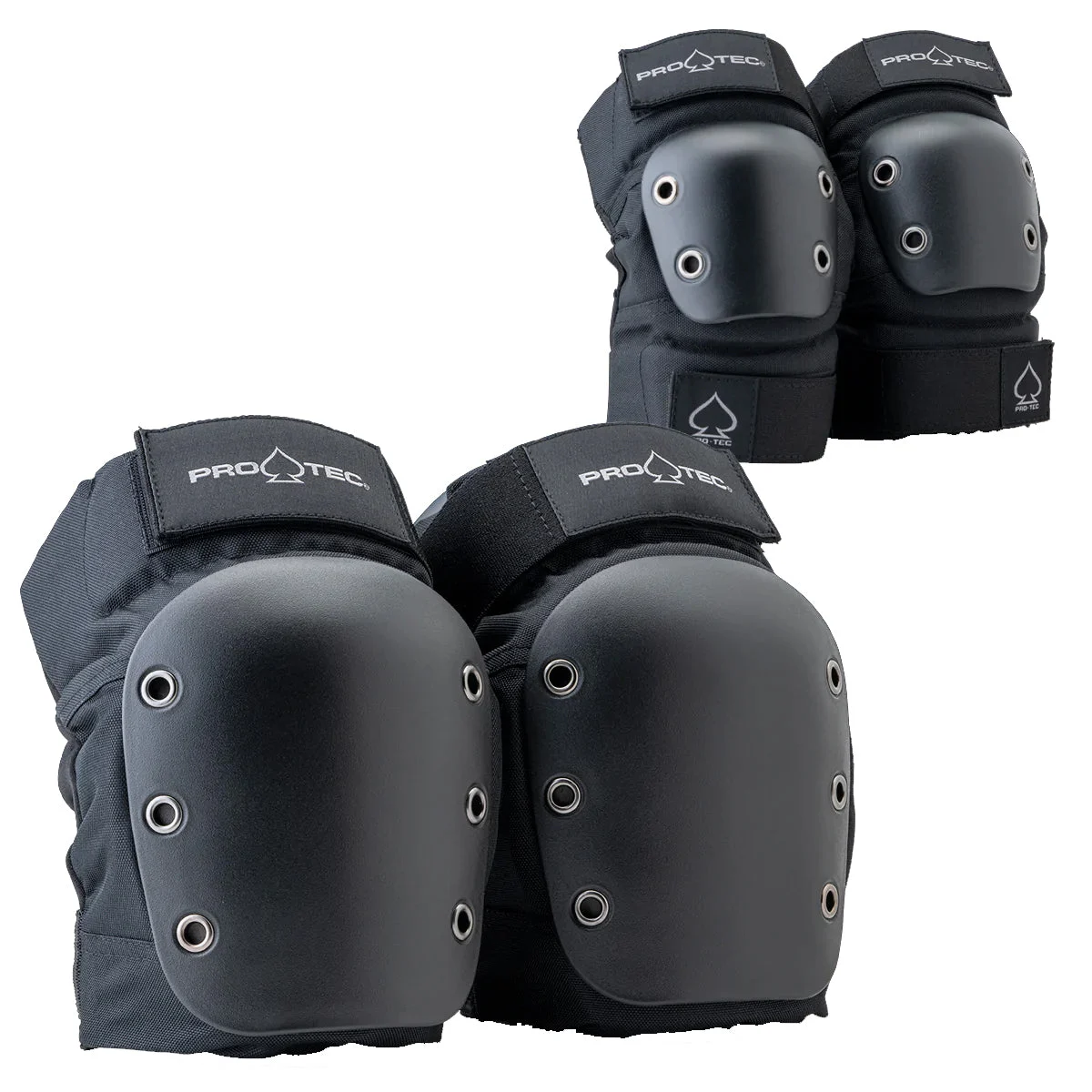 Protec Street Knee/Elbow Black Pad Set