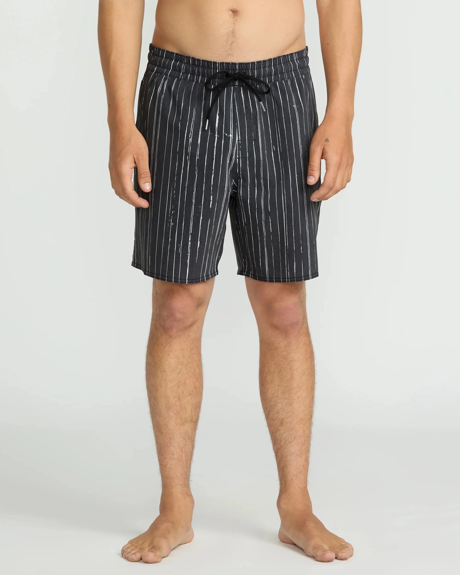 Psyche Cotton 17" Trunks - Black/White