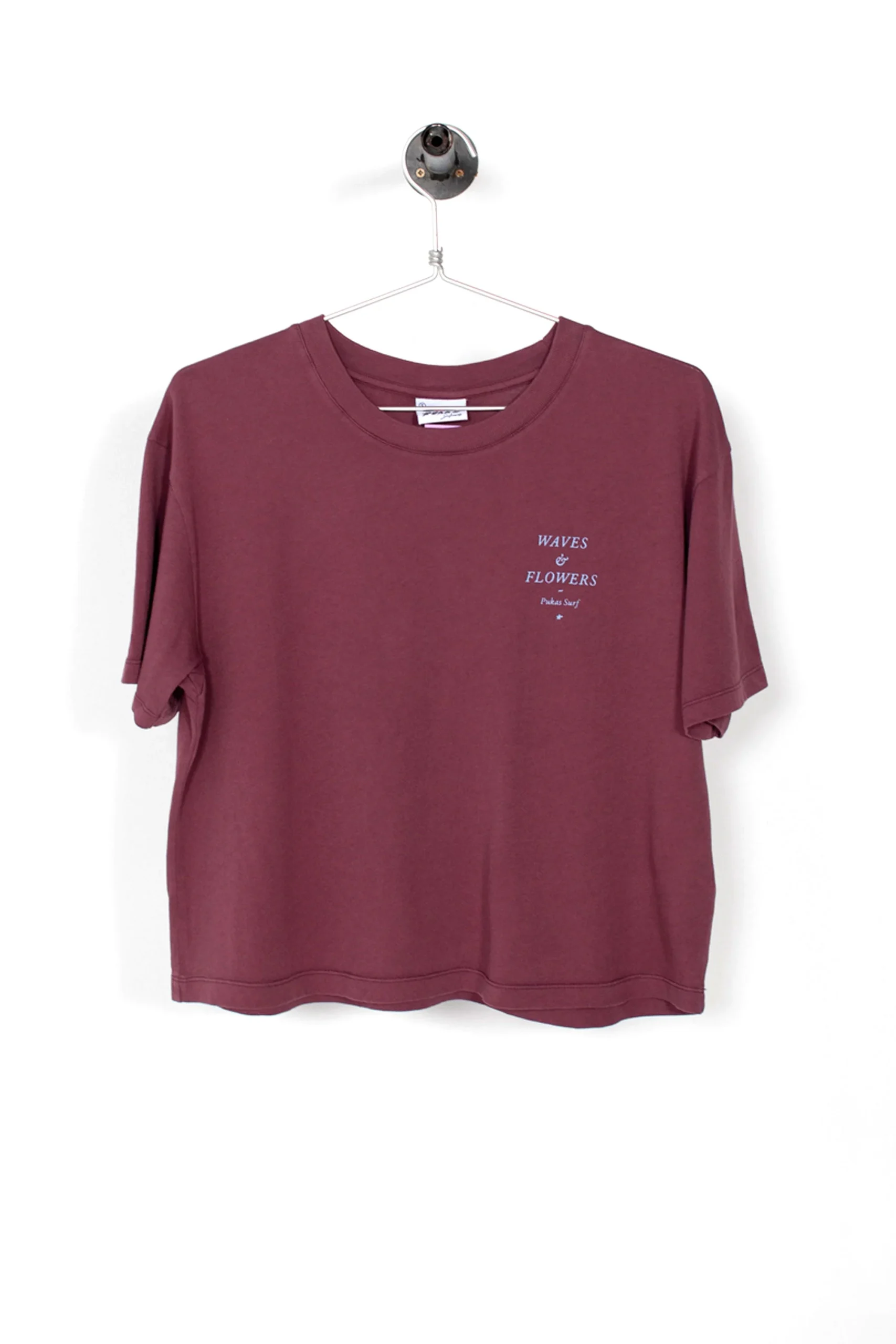 PUKAS SURF SHOP - WAVES AND FLOWERS TEE - AUBERGINE
