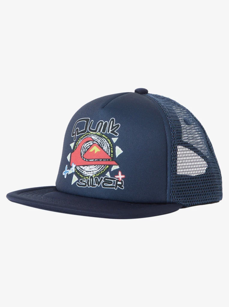 Quiksilver Rat Pack Trucker Boy Hat-Navy Blazer
