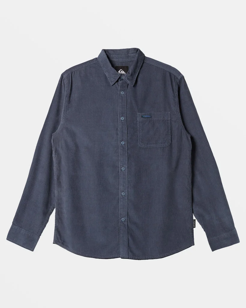 Quiksilver Smoke Trail Cord L/S Shirt-Flint Stone