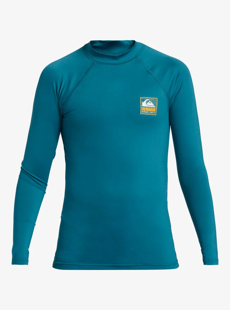 Quiksilver Youth HI Badge UPF 50 L/S Rashguard-Colonial Blue