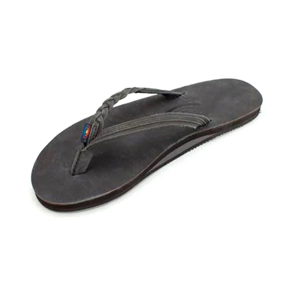 Rainbow Flirty Braidy Women's Sandals - Black