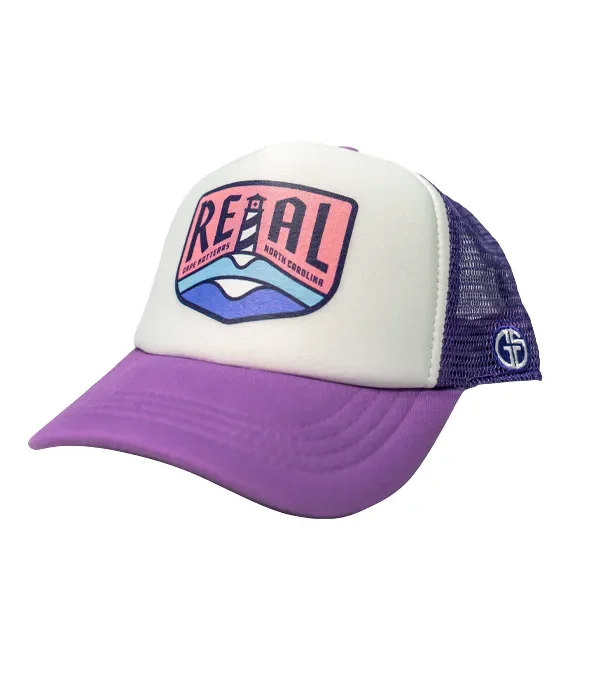 REAL Lighthouse Hat-Lavender/White