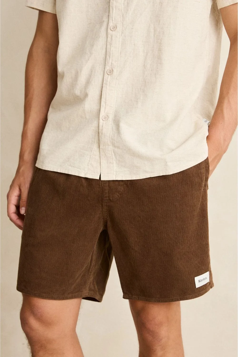 RHYTHM - CLASSIC CORD JAM SHORT - CHOCOLATE