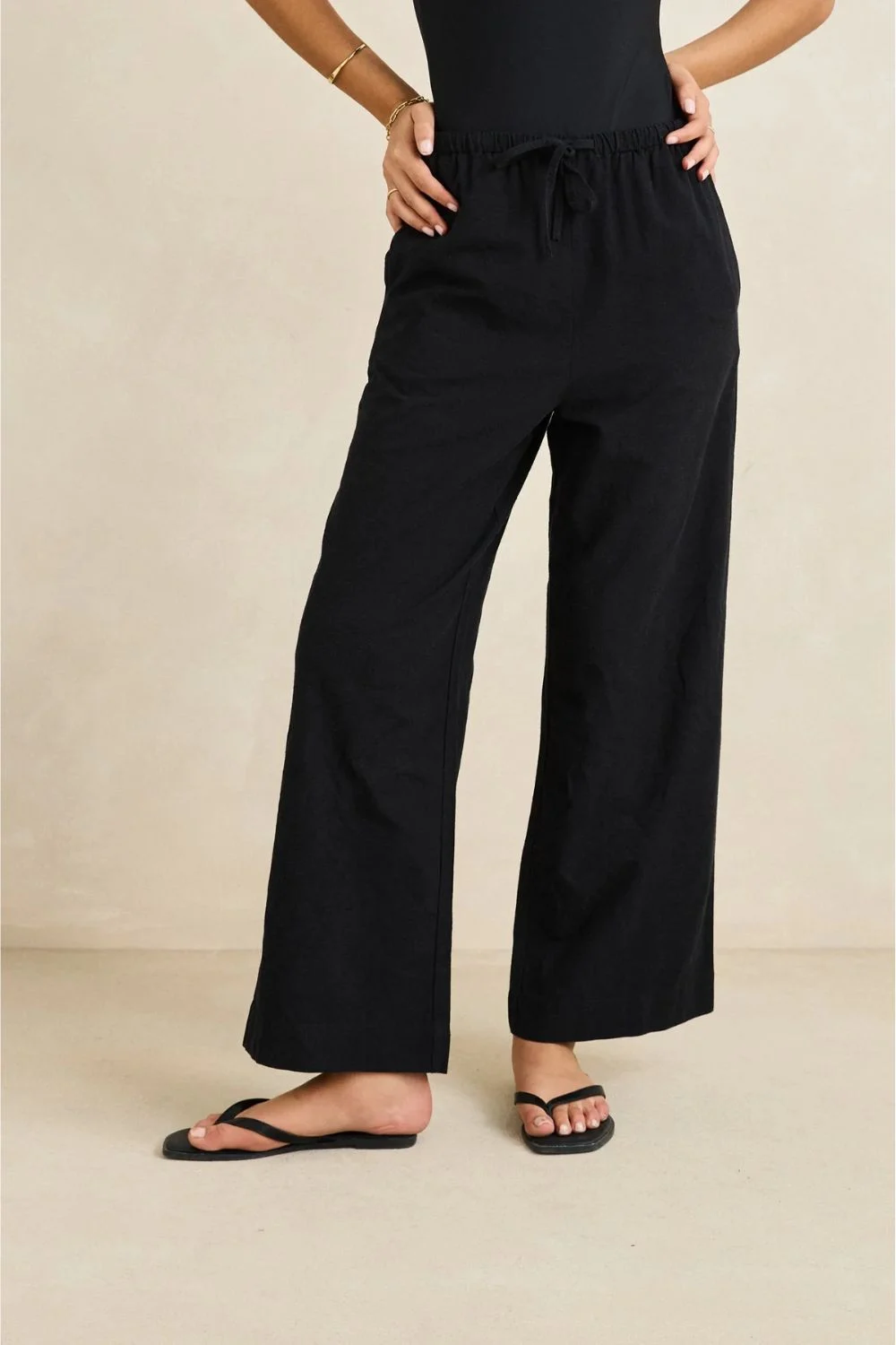 RHYTHM - CLASSIC DRAWSTRING PANT - BLACK