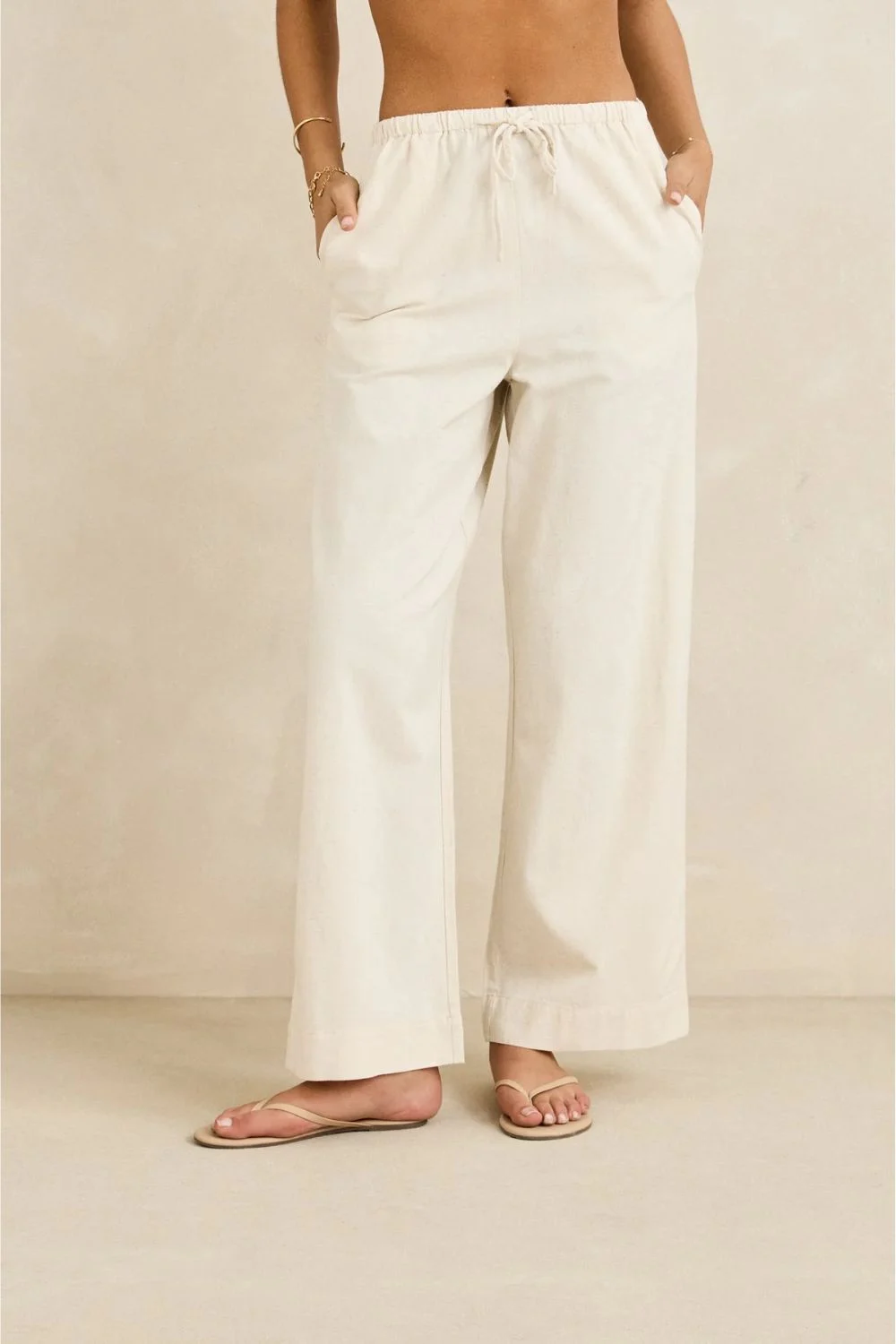 RHYTHM - CLASSIC DRAWSTRING PANT - OAT