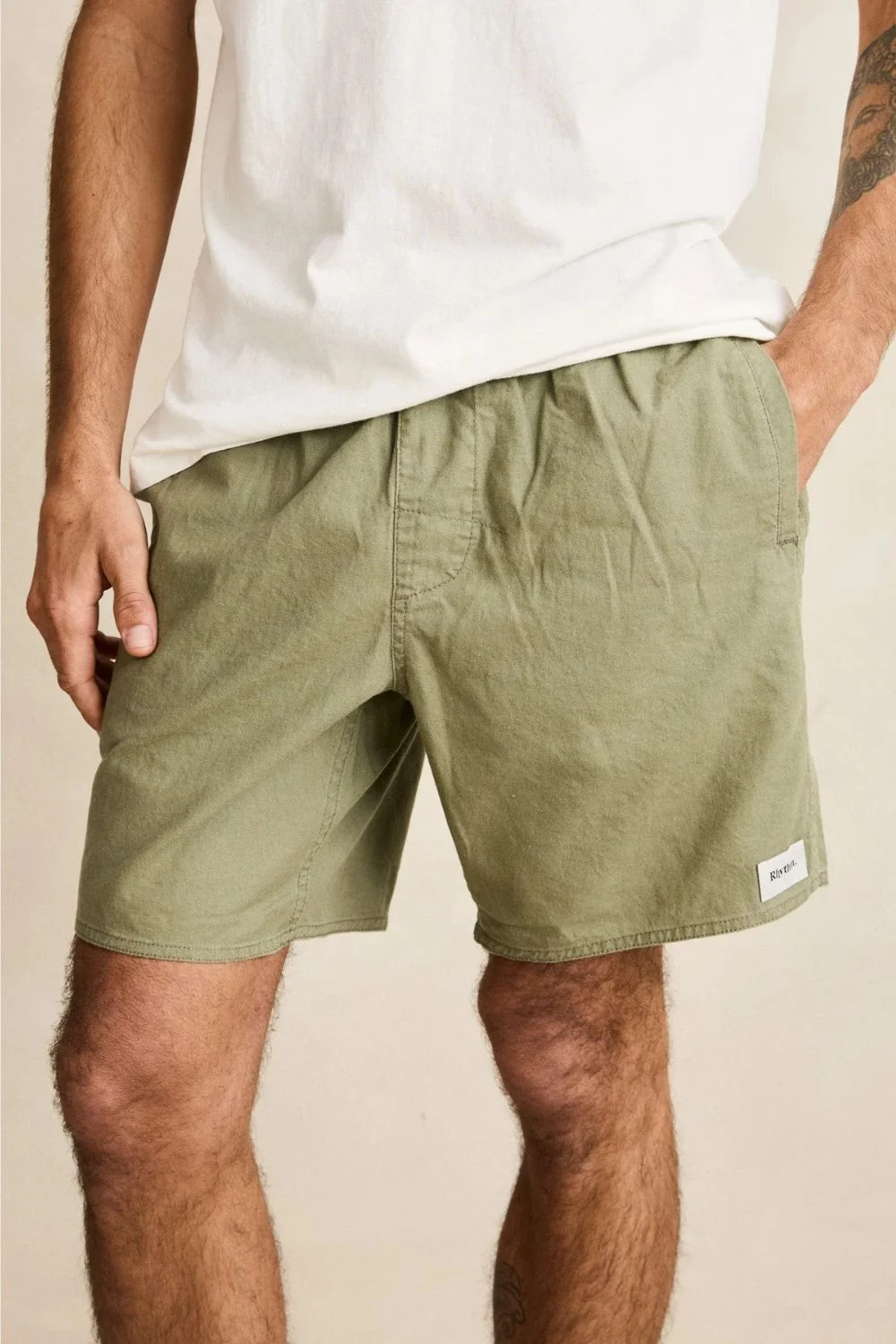 RHYTHM - CLASSIC LINEN JAM SHORT - OLIVE