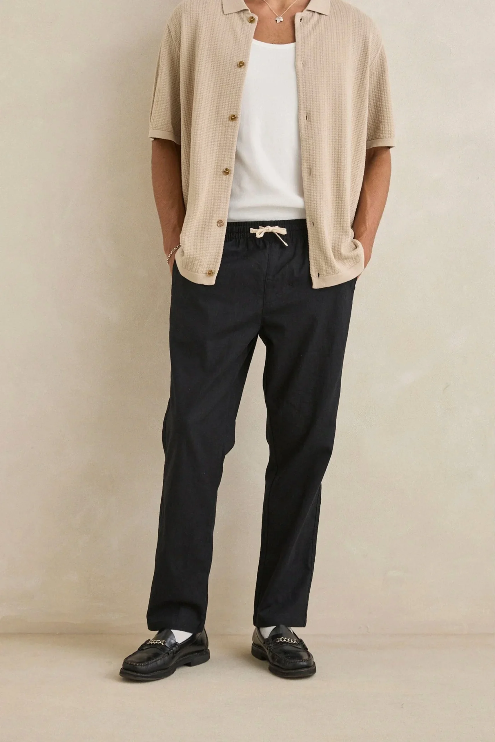 RHYTHM - LINEN JAM PANT - BLACK