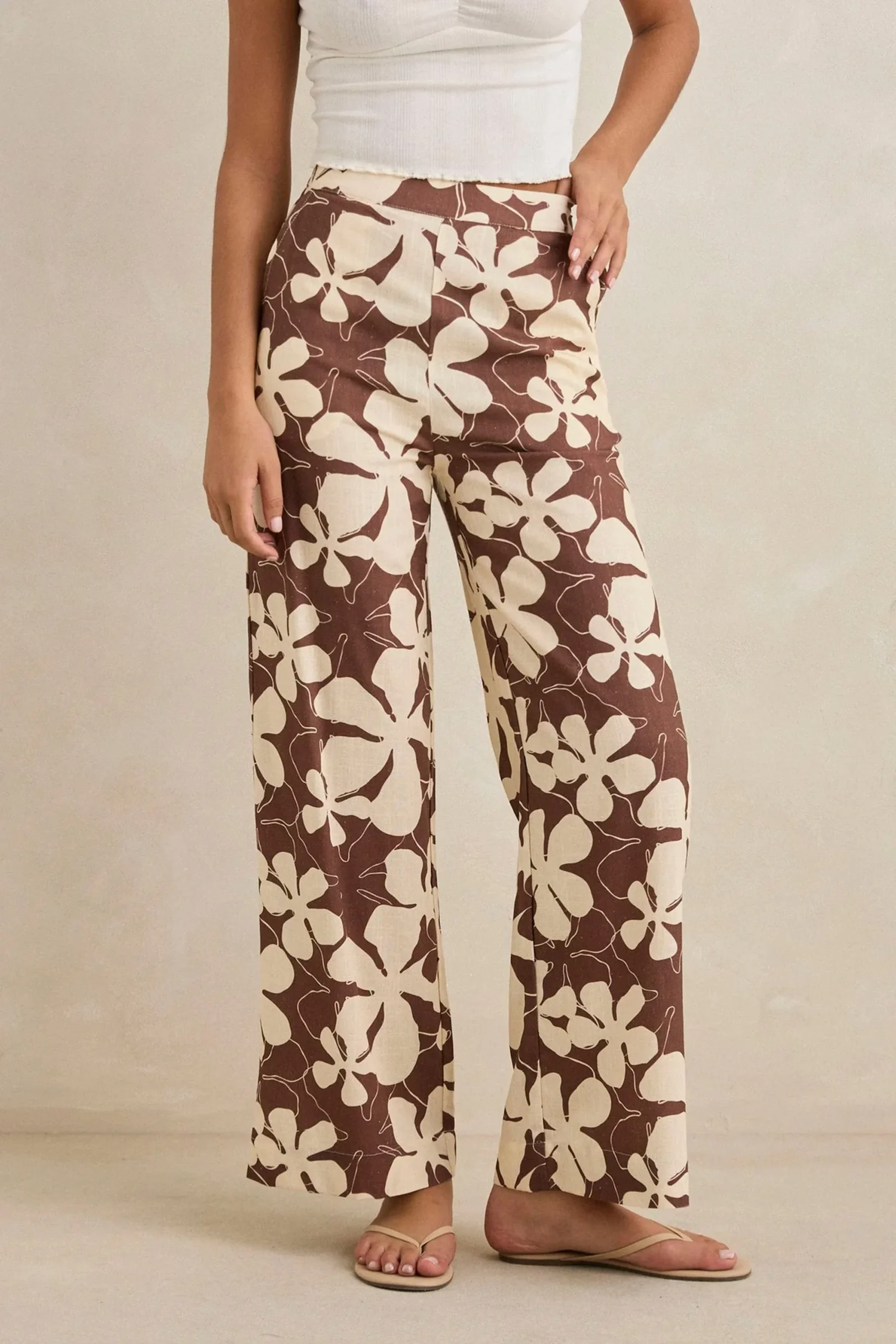 RHYTHM - MELIA FLORAL WIDE LEG PANT