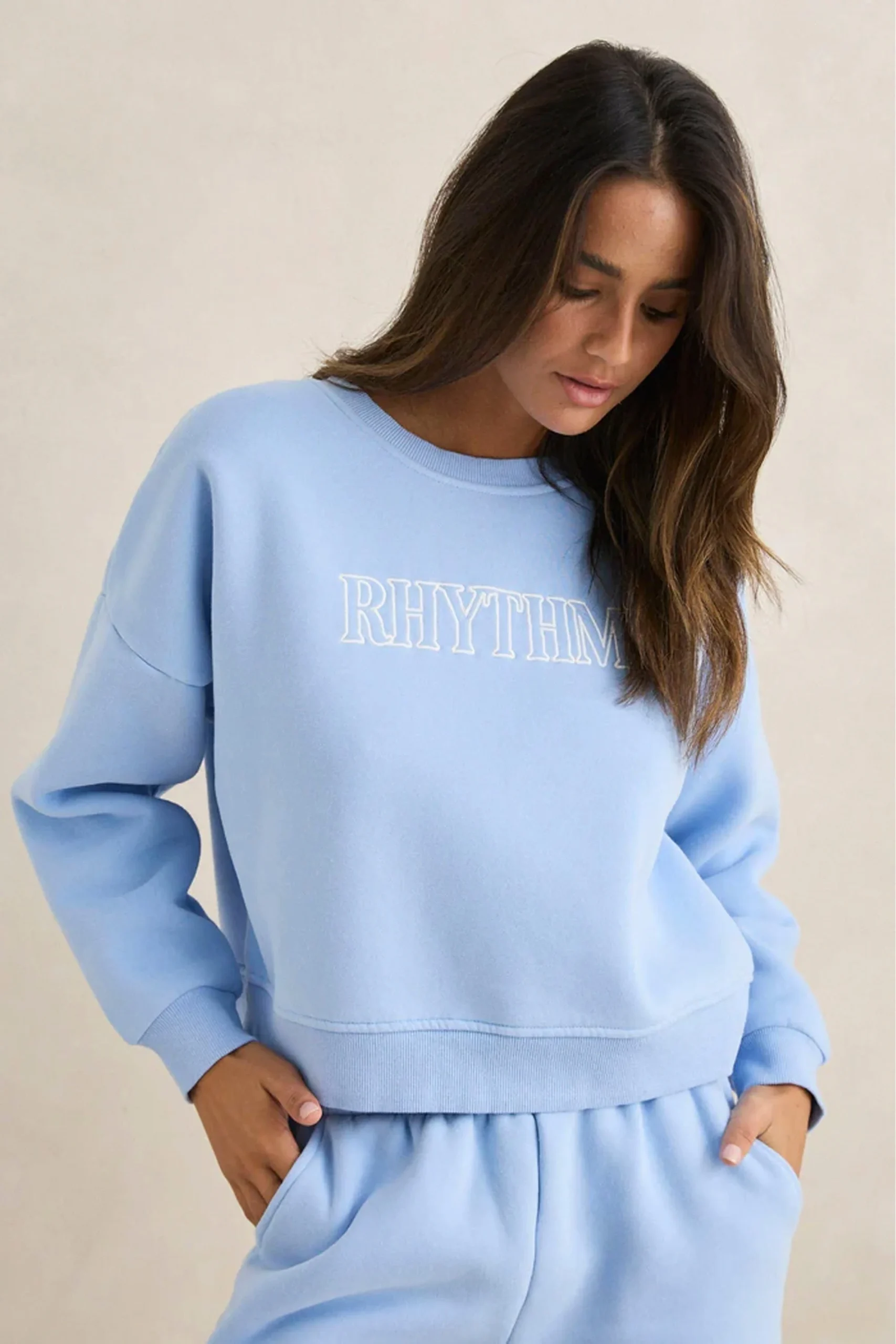 RHYTHM - RHYTHM SLOUCHY CREW NECK FLEECE