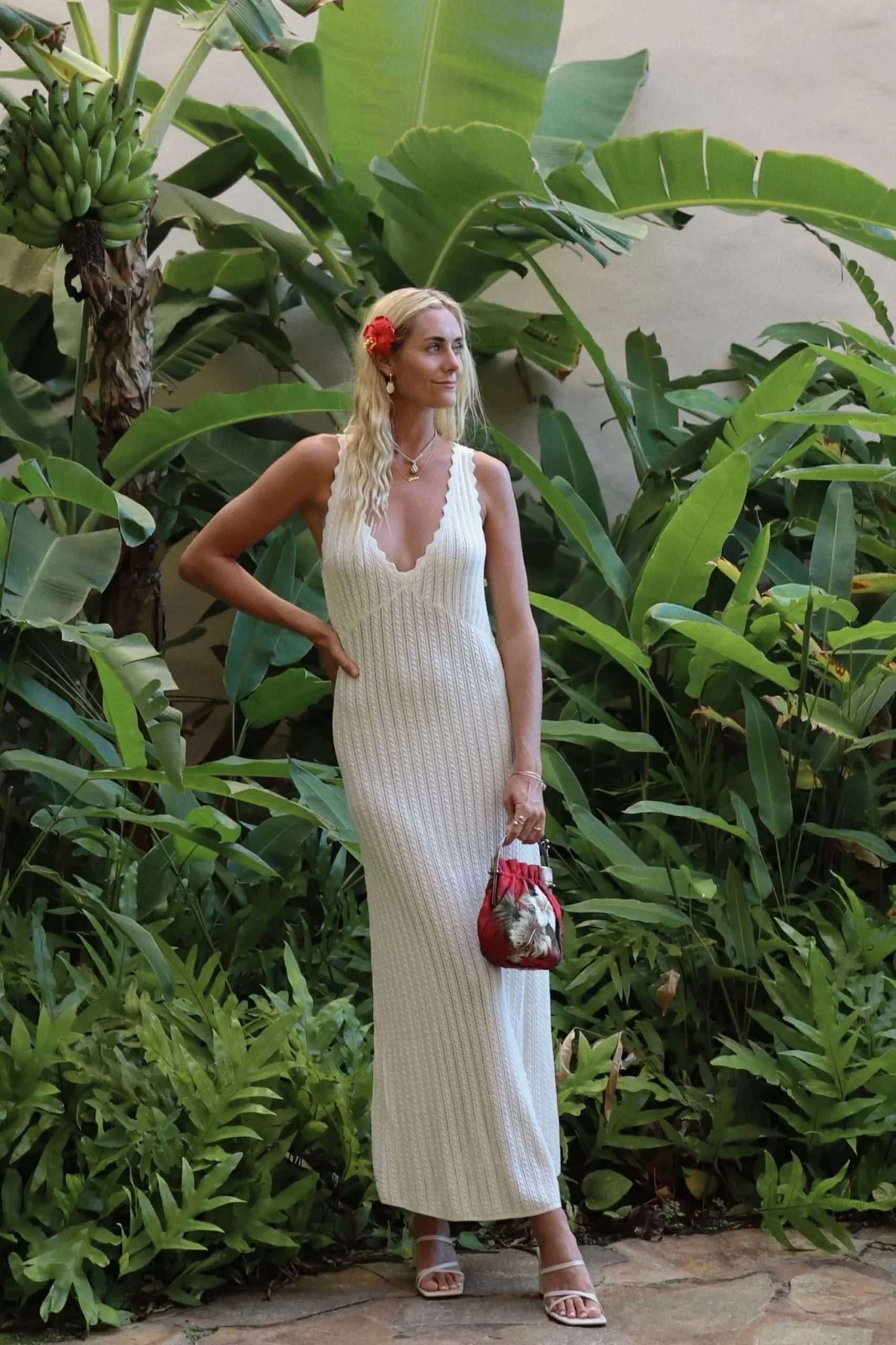 RHYTHM - SCALLOP KNIT MAXI DRESS