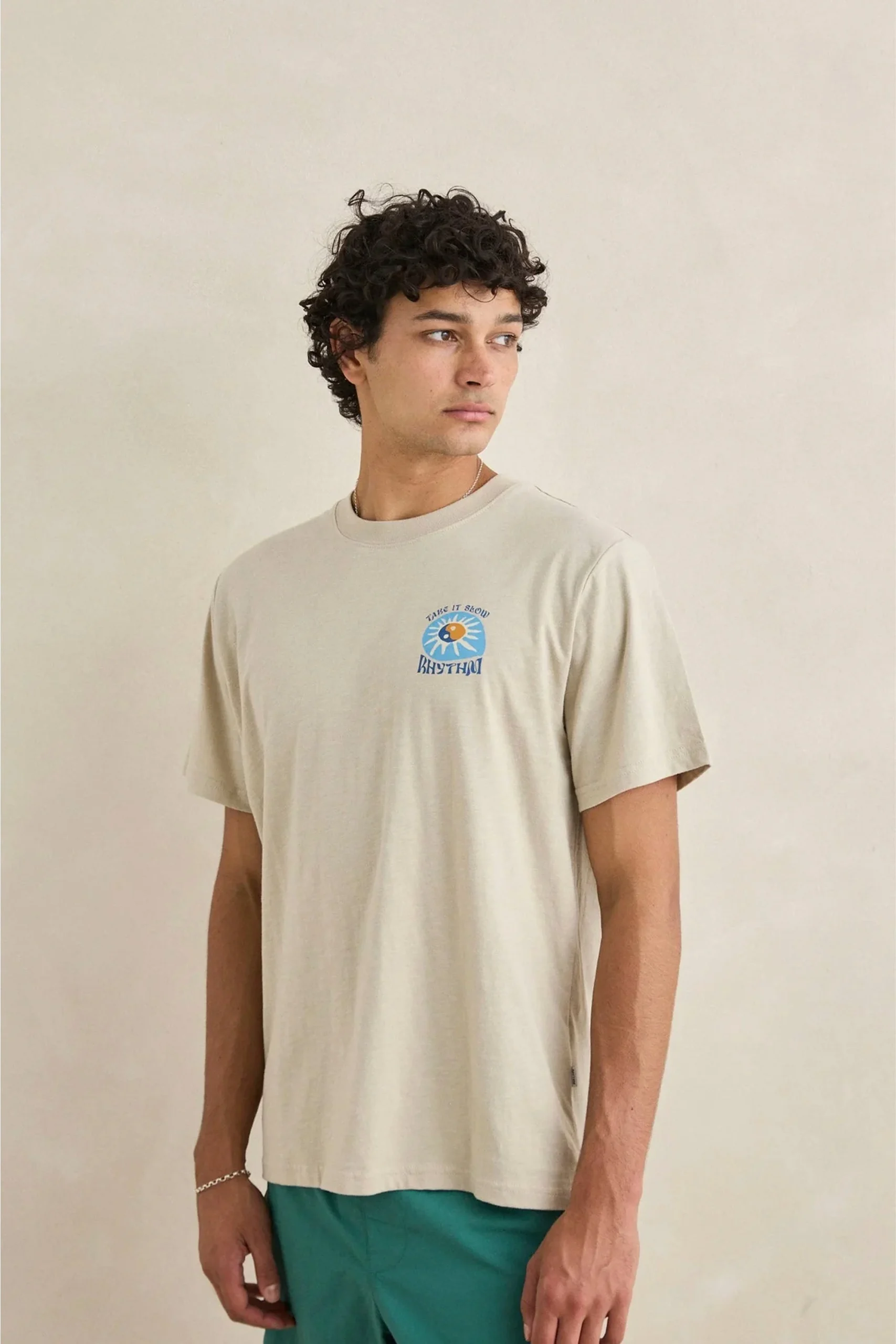 RHYTHM - SLOW DOWN SLUB T-SHIRT