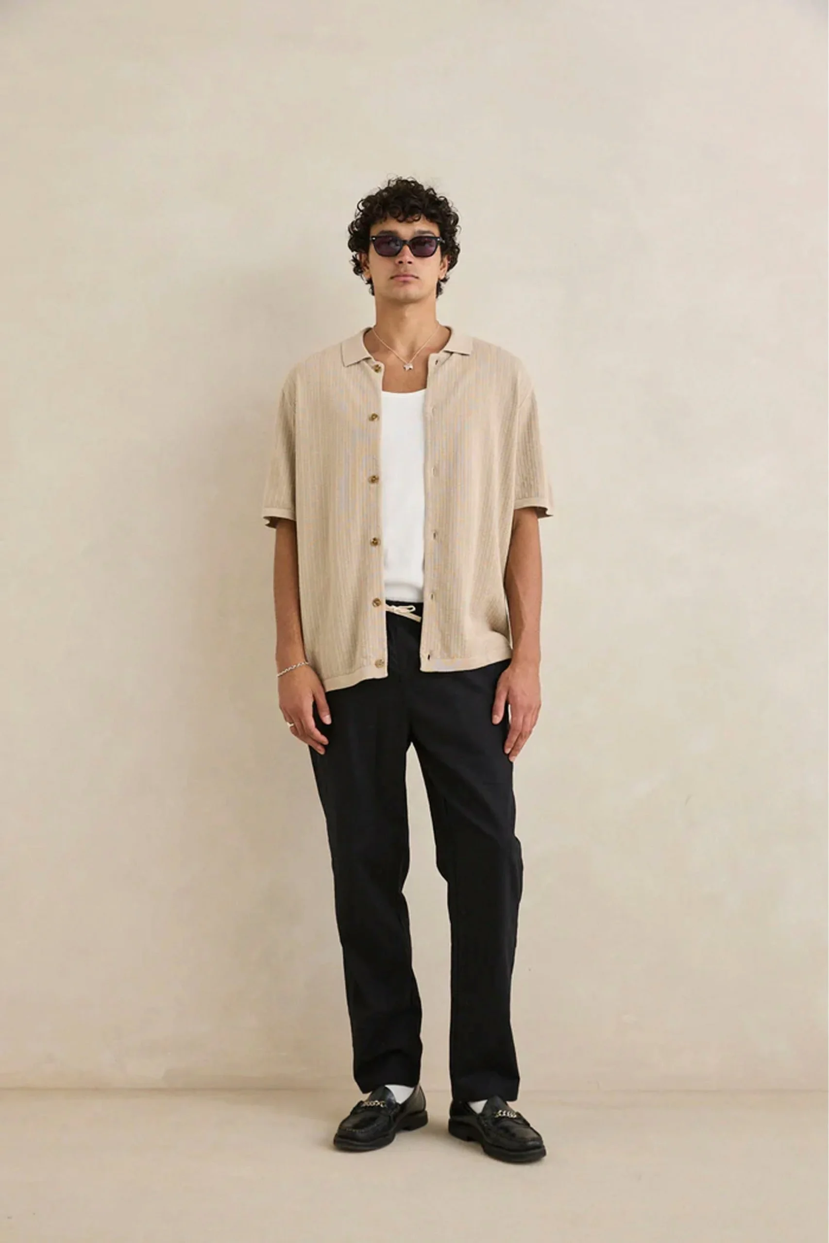RHYTHM - TEXTURED KNIT SHIRT