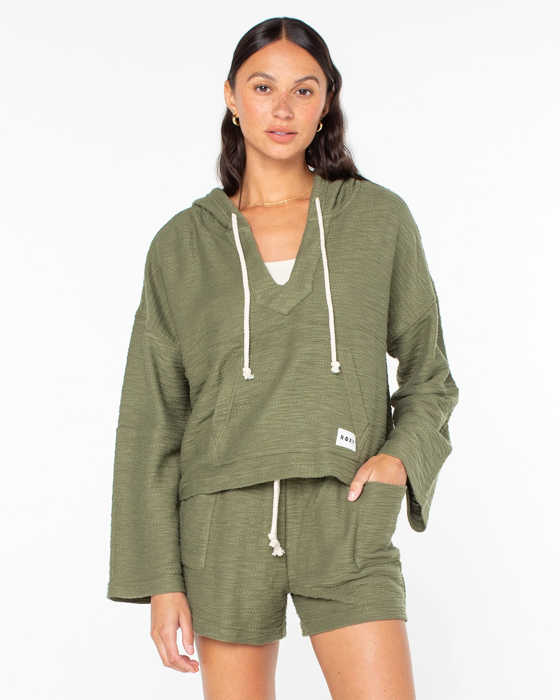 Rich Coast Poncho - Four Leaf Clover Solid
