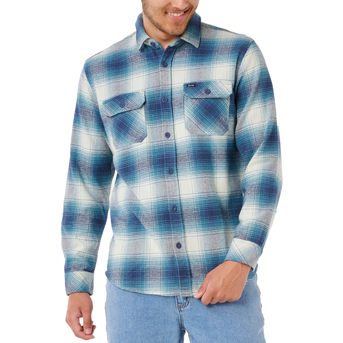 Rip Curl Count Long Sleeve Button-Up Flannel Shirt • 2025