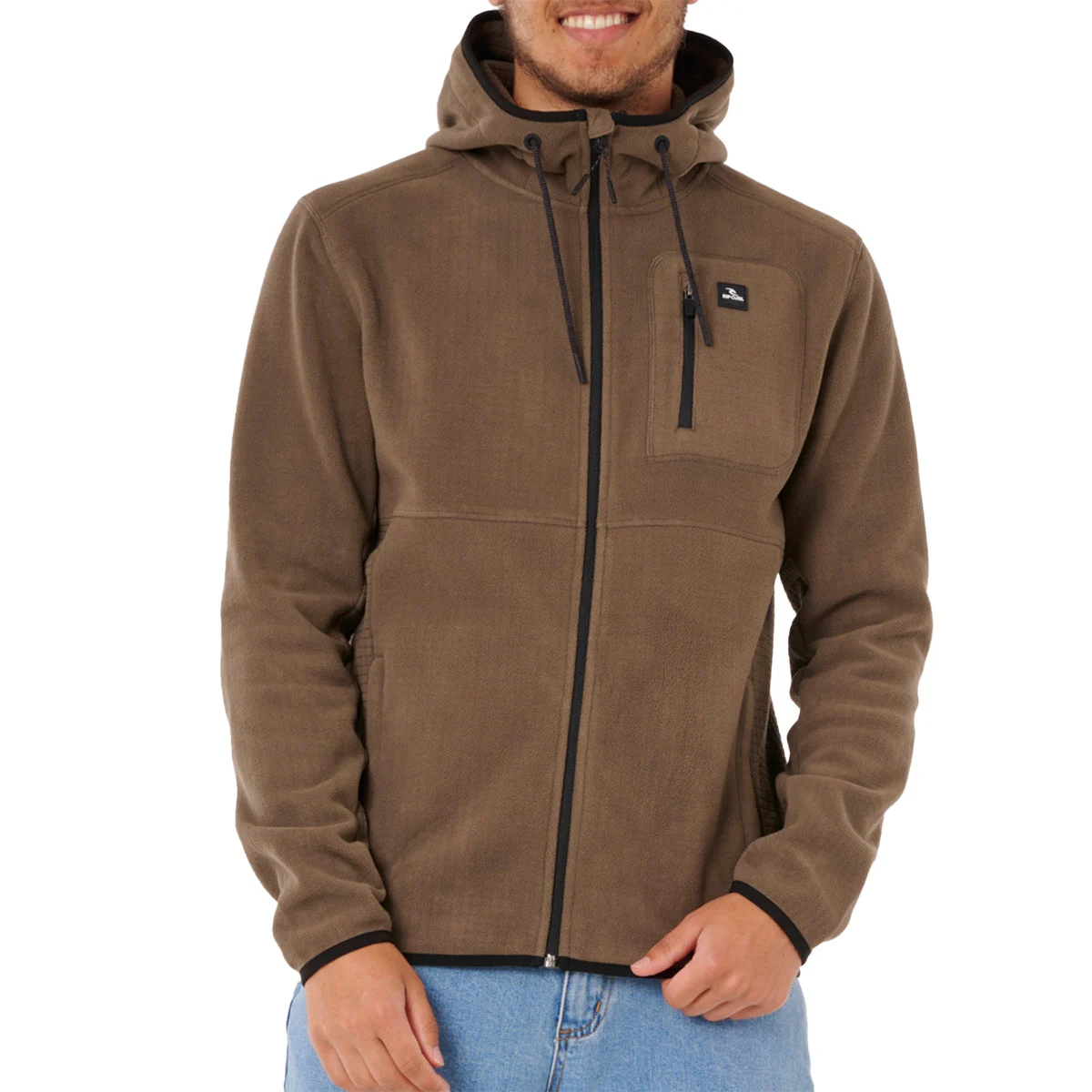 Rip Curl Departed Polar Fleece Hooded Zip-Up Jacket