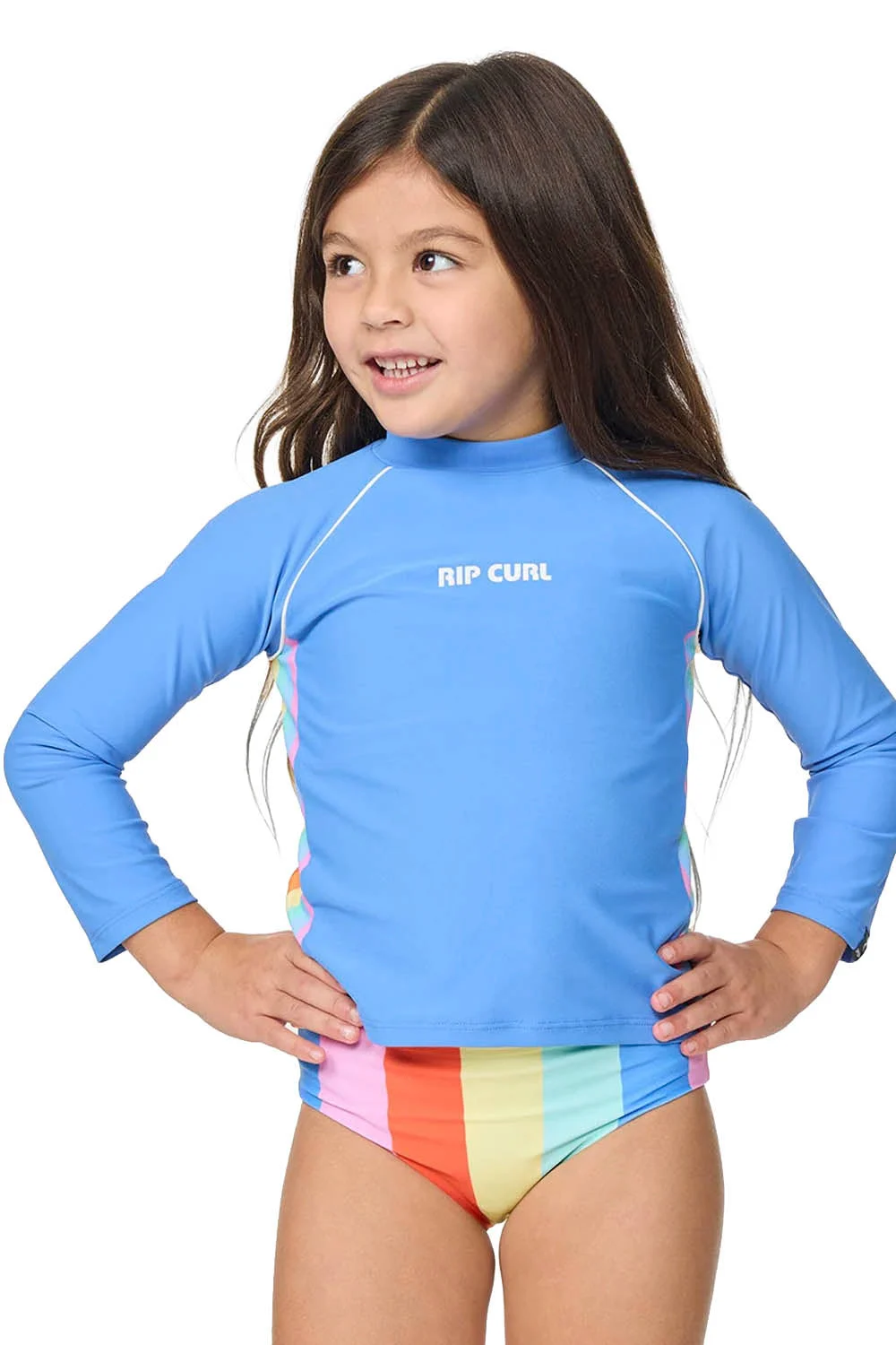 RIP CURL - SUNSHINE REVIVAL RASHIE-GUARD - CORNFLOWER BLUE - TODDLER