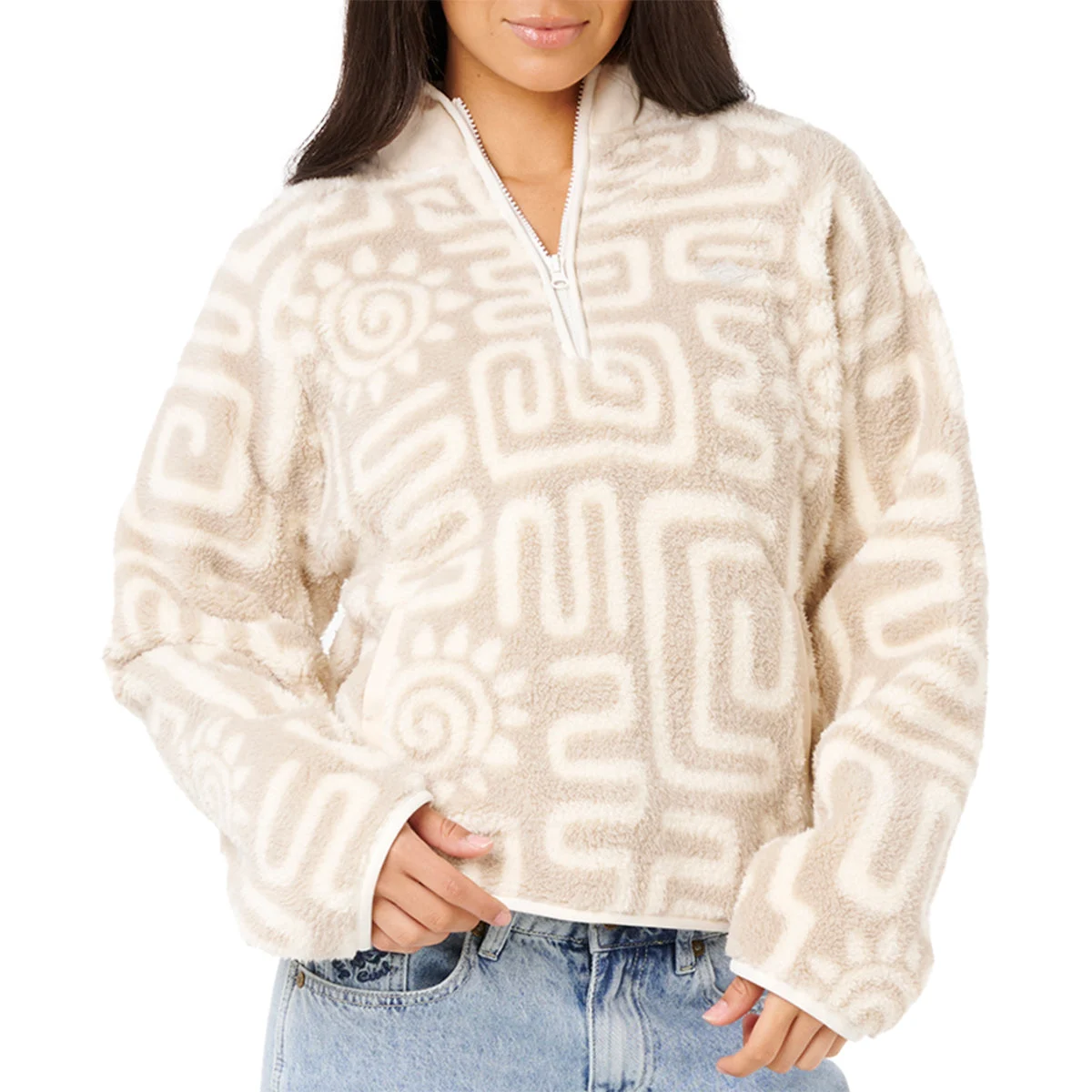 Rip Curl Women's Sunset Luau Polar Fleece Quarter-Zip Sweatshirt