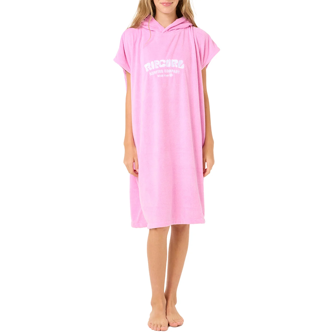 Rip Curl Youth Classic Surf Hooded Towel Changing Poncho - Pink
