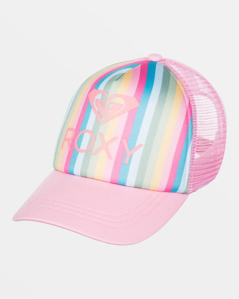 Roxy Girls Sweet Emotions Hat-Maui Blue Rainbow Stripe