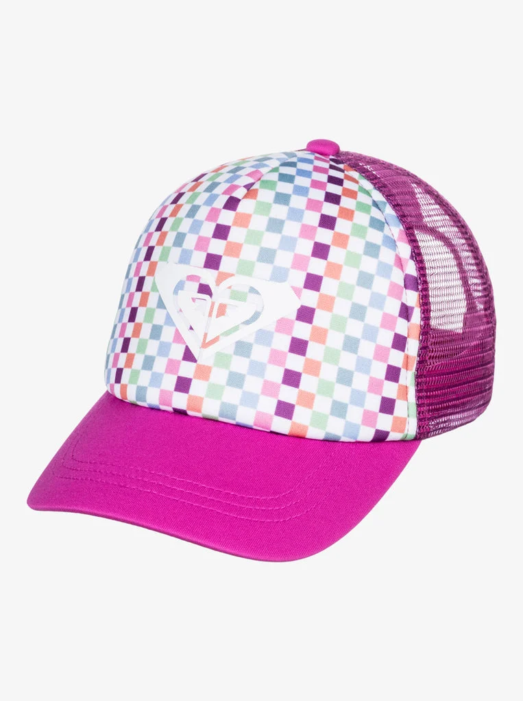Roxy Sweet Emotions Hat-Bright White Check Check