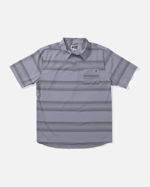 Salty Crew Mens Woven Sundown Perforated Polo
