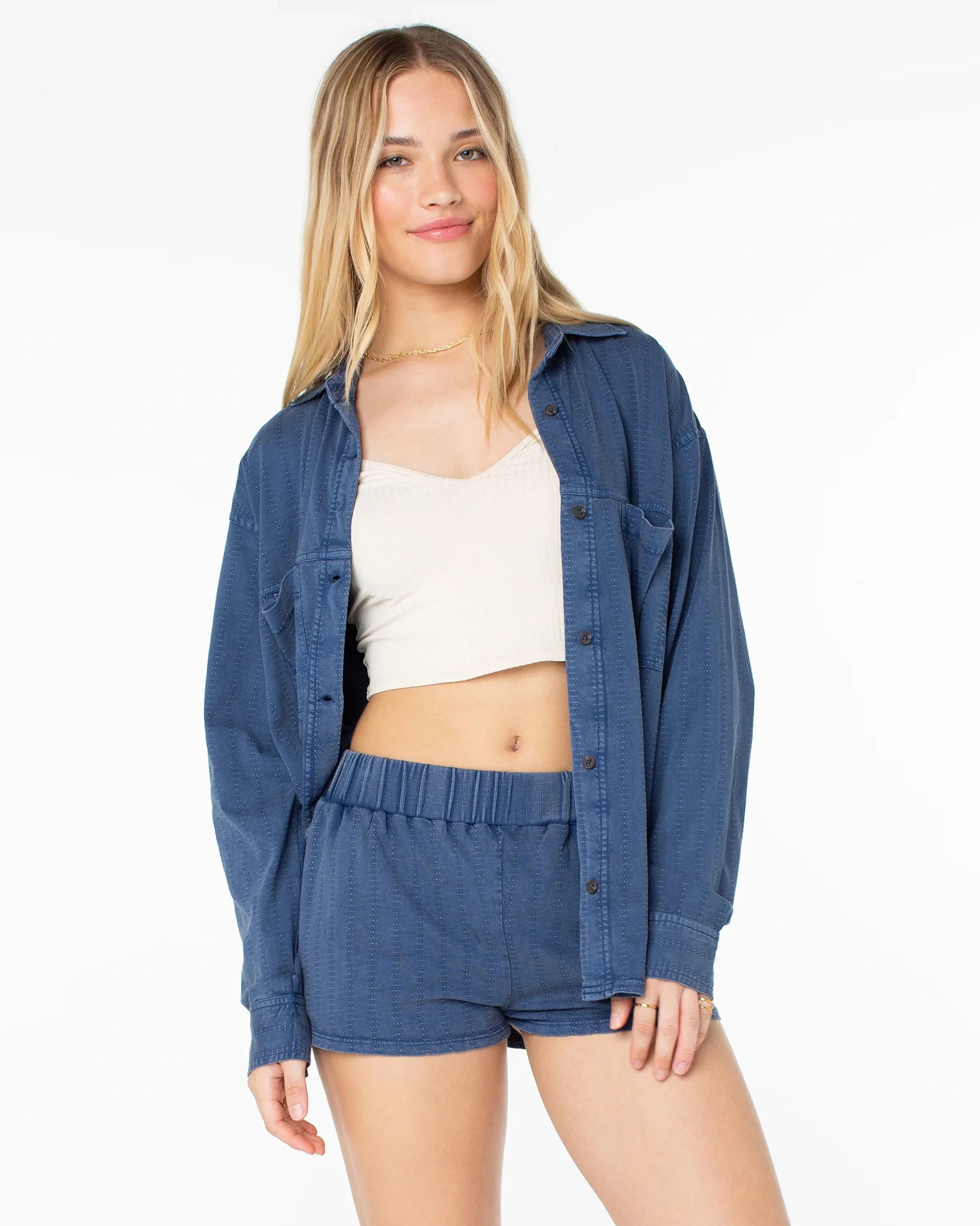 Sandpiper Button Up - Sargasso Sea Solid