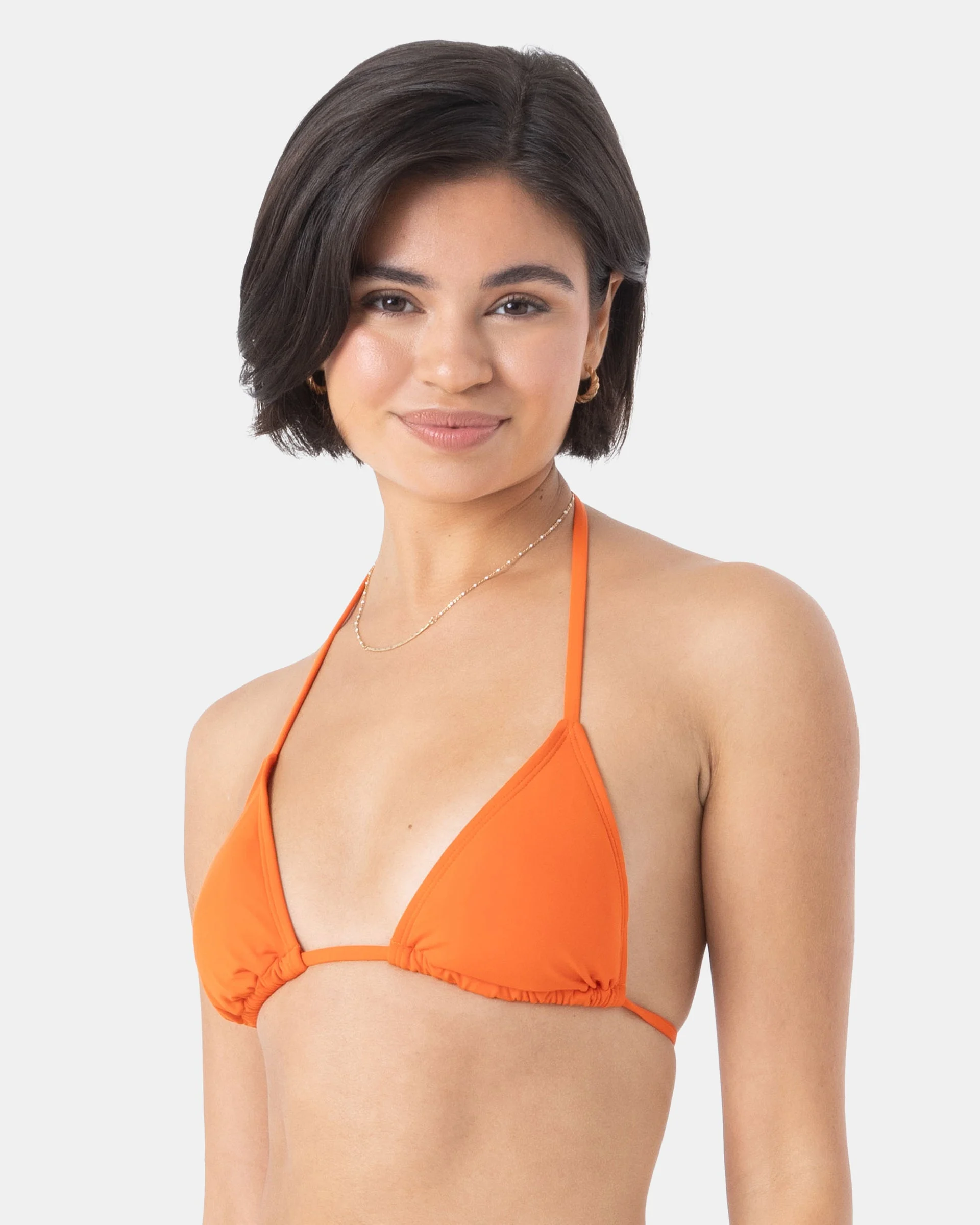 SD Beach Classics Moderate Tiki Triangle Bikini Top - Red