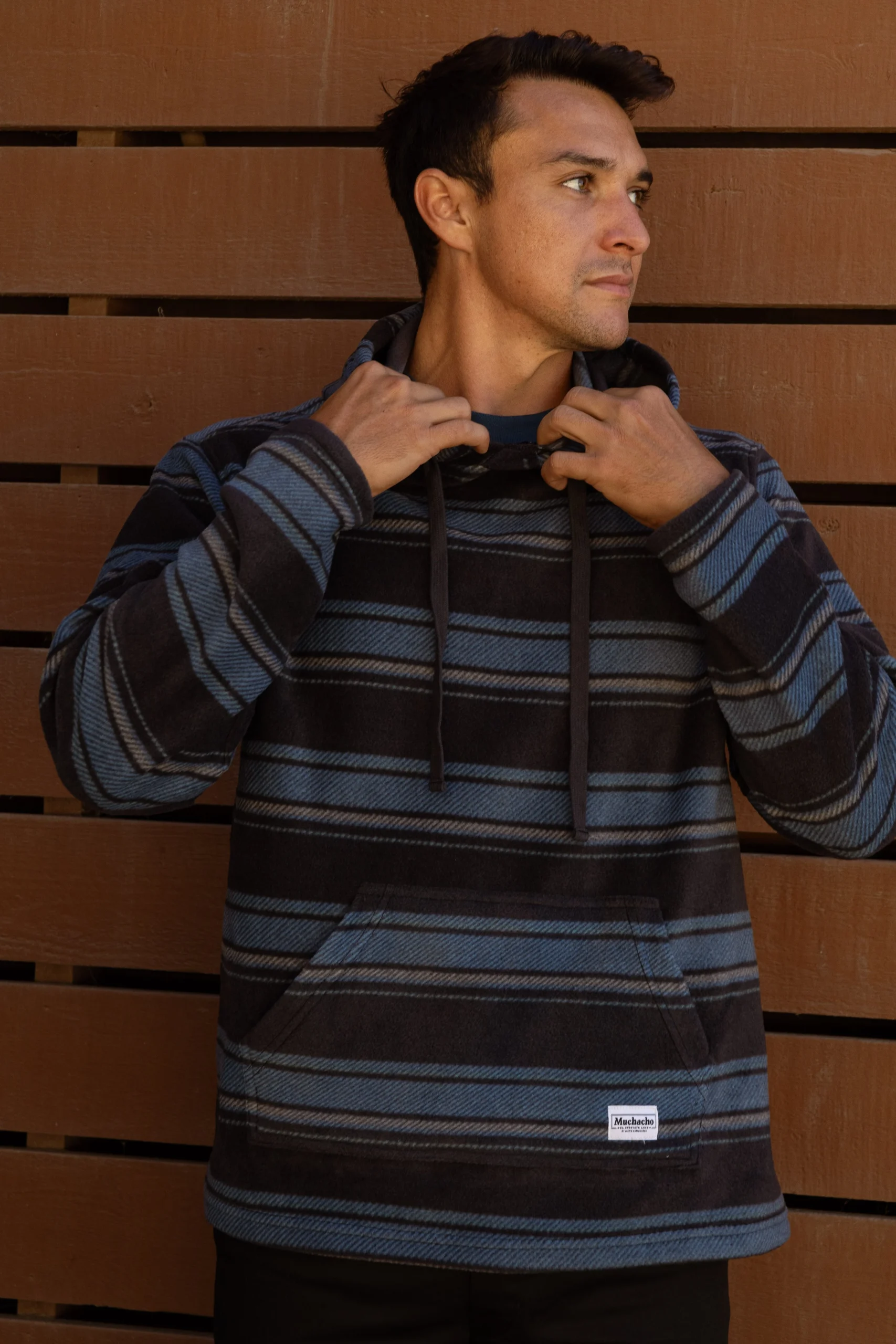 Seacliff Hooded L/S Flannel - Navy