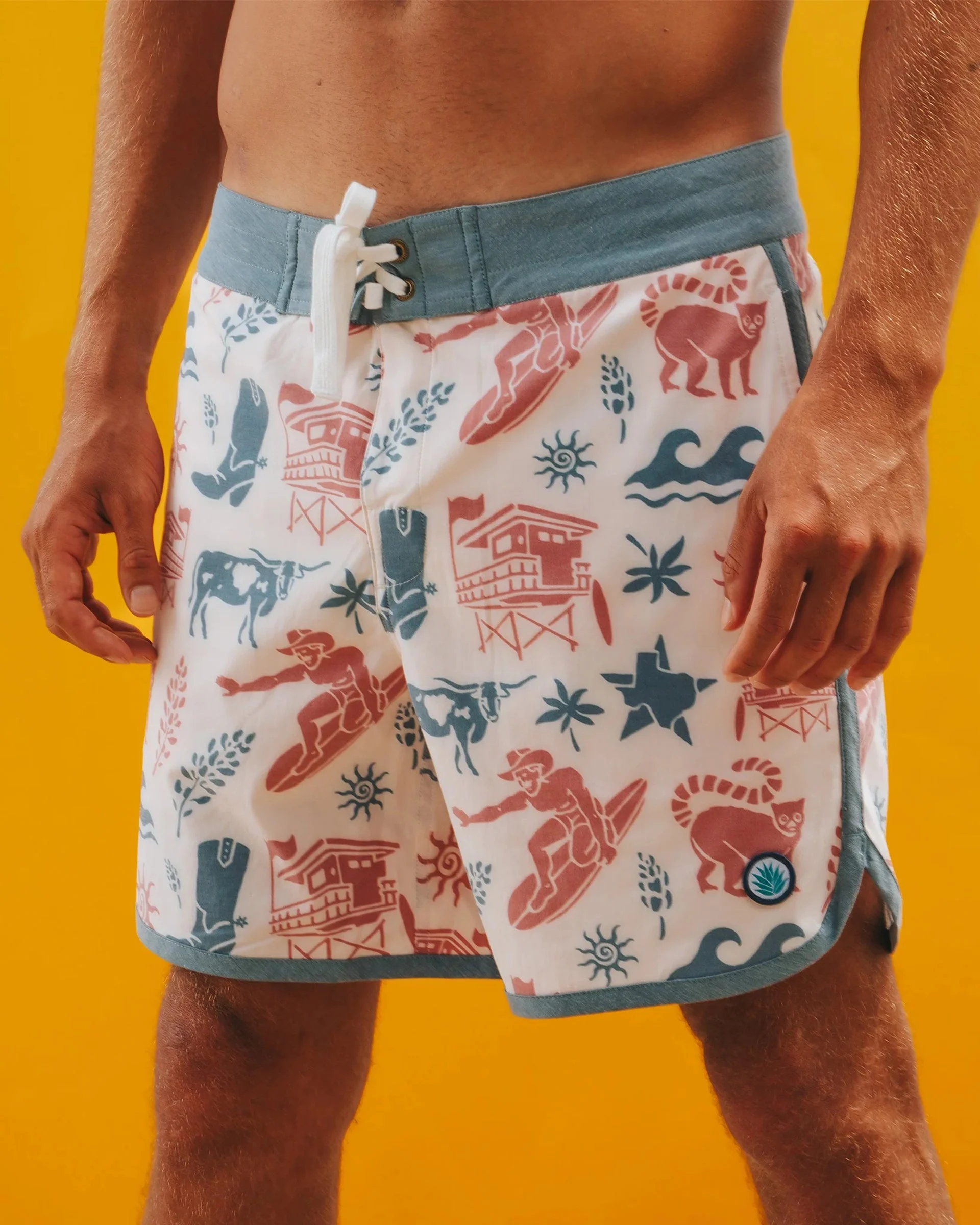 Sendero x Waco Surf Point Bar Boardshorts - Texas Surf