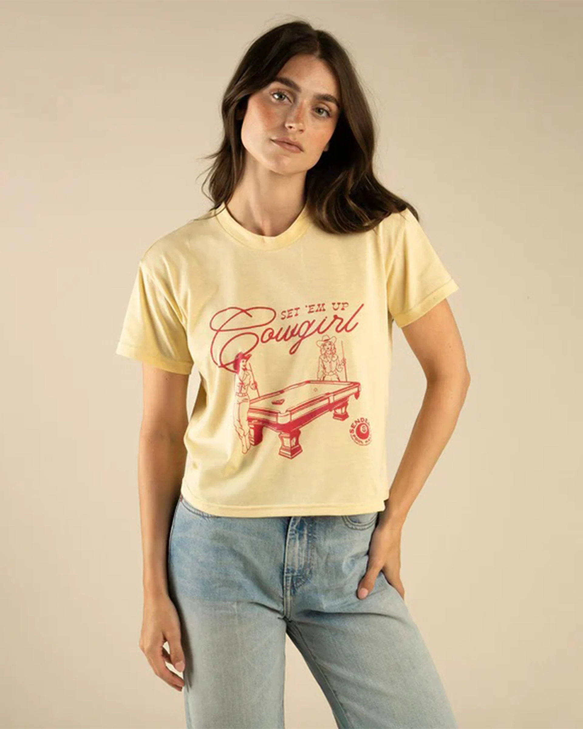 Set 'Em Up Boxy Tee - Cream