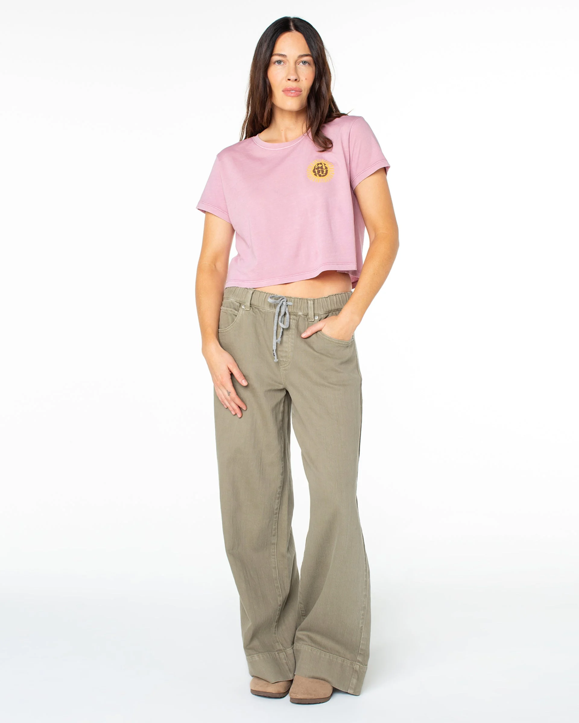 Slow Dive Cropped S/S T-Shirt - Lilas Slow Dive