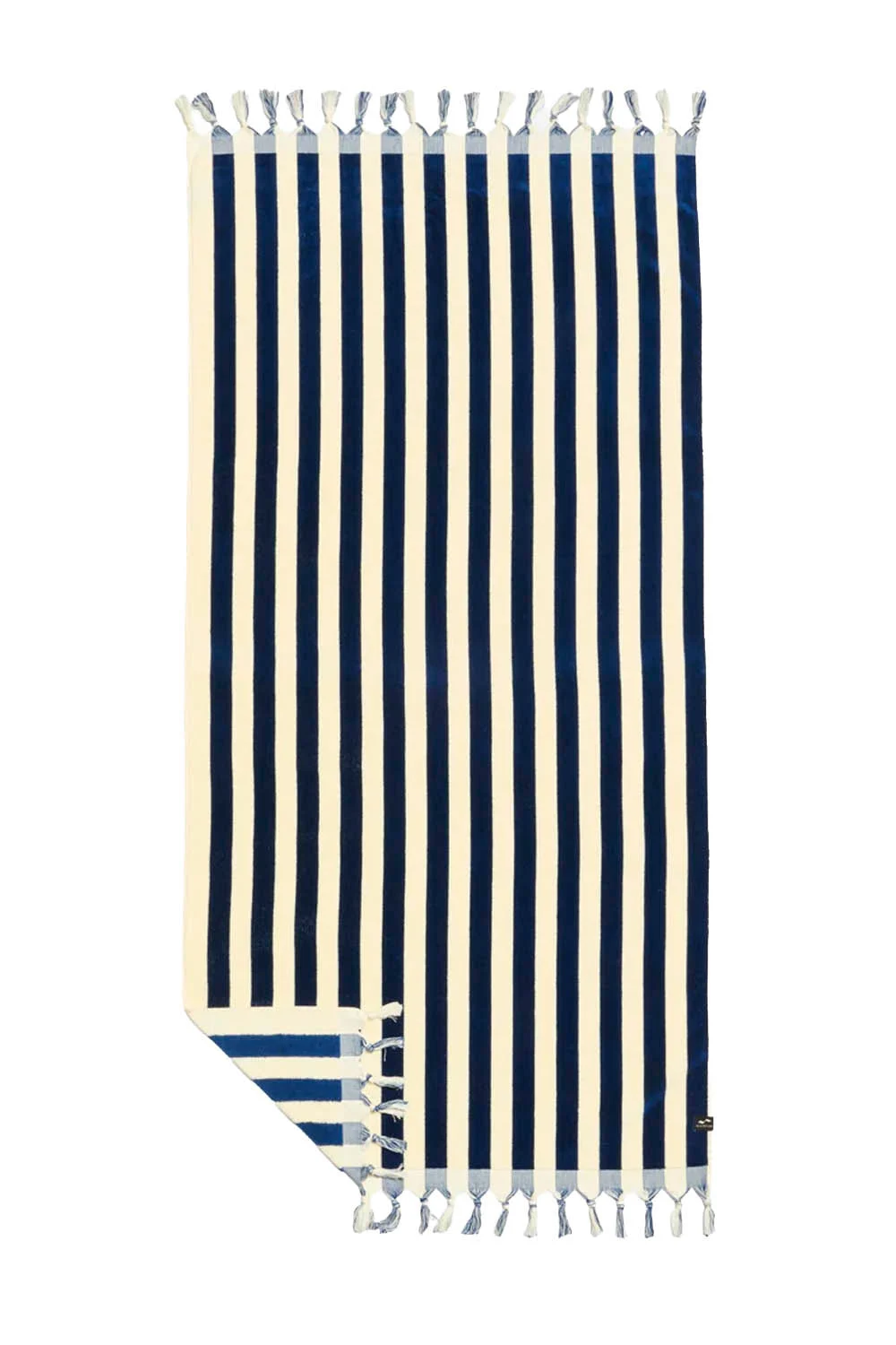 SLOWTIDE - CABANA FRINGE BEACH TOWEL - DEEP POOL