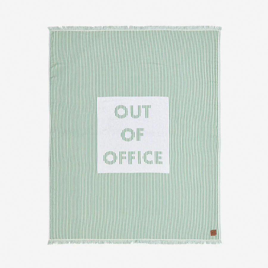 Slowtide Out Of Office Lightweight Throw Blanket-Kale