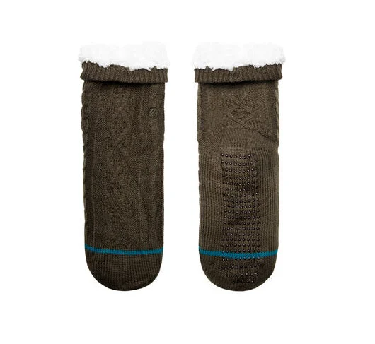 Stance Forest Slipper Sock Dark Green