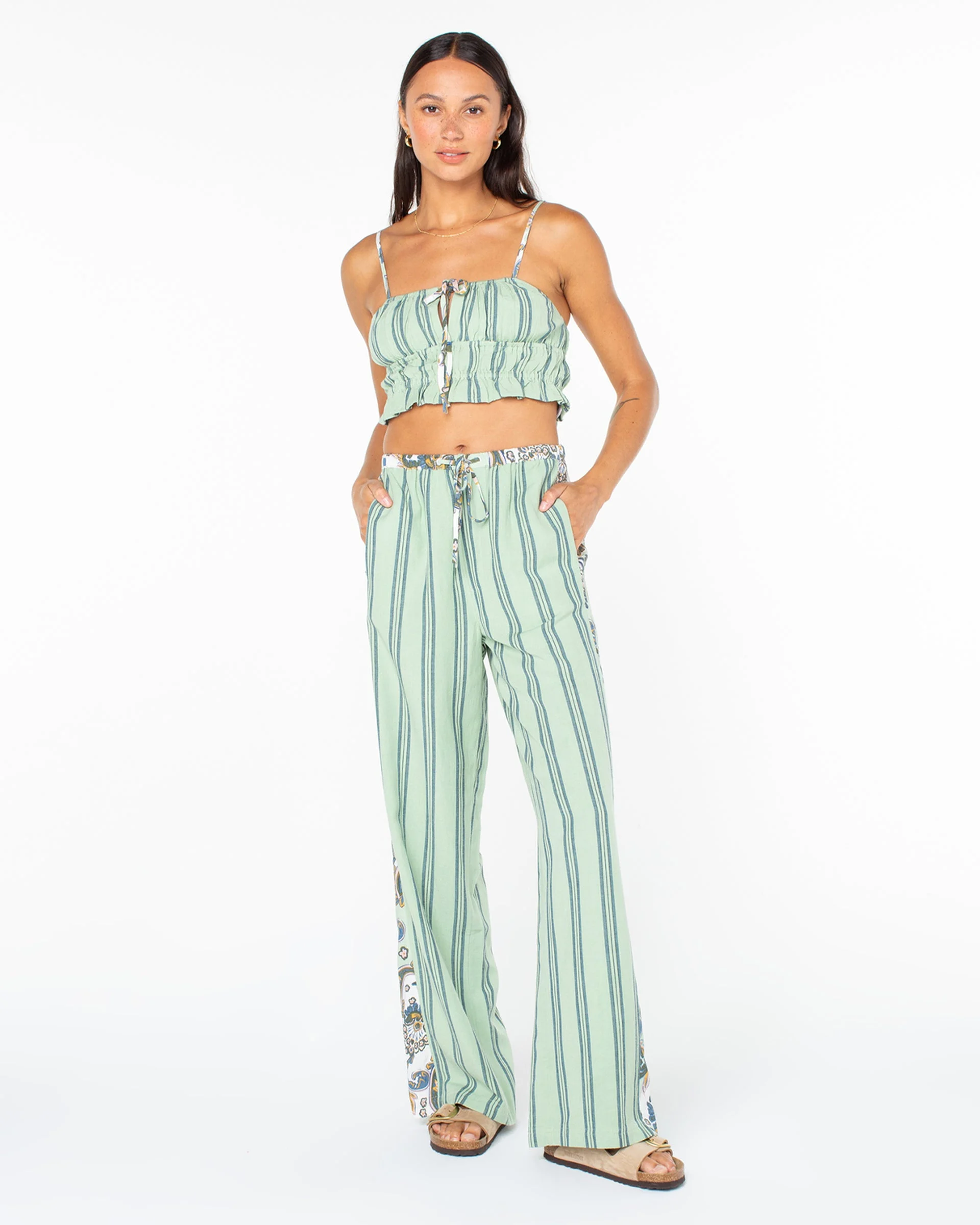 Sunset Mist Top - Captains Blue Playa Stripe
