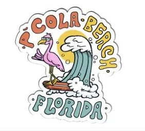 Surf Flamingo - P'cola Magnet