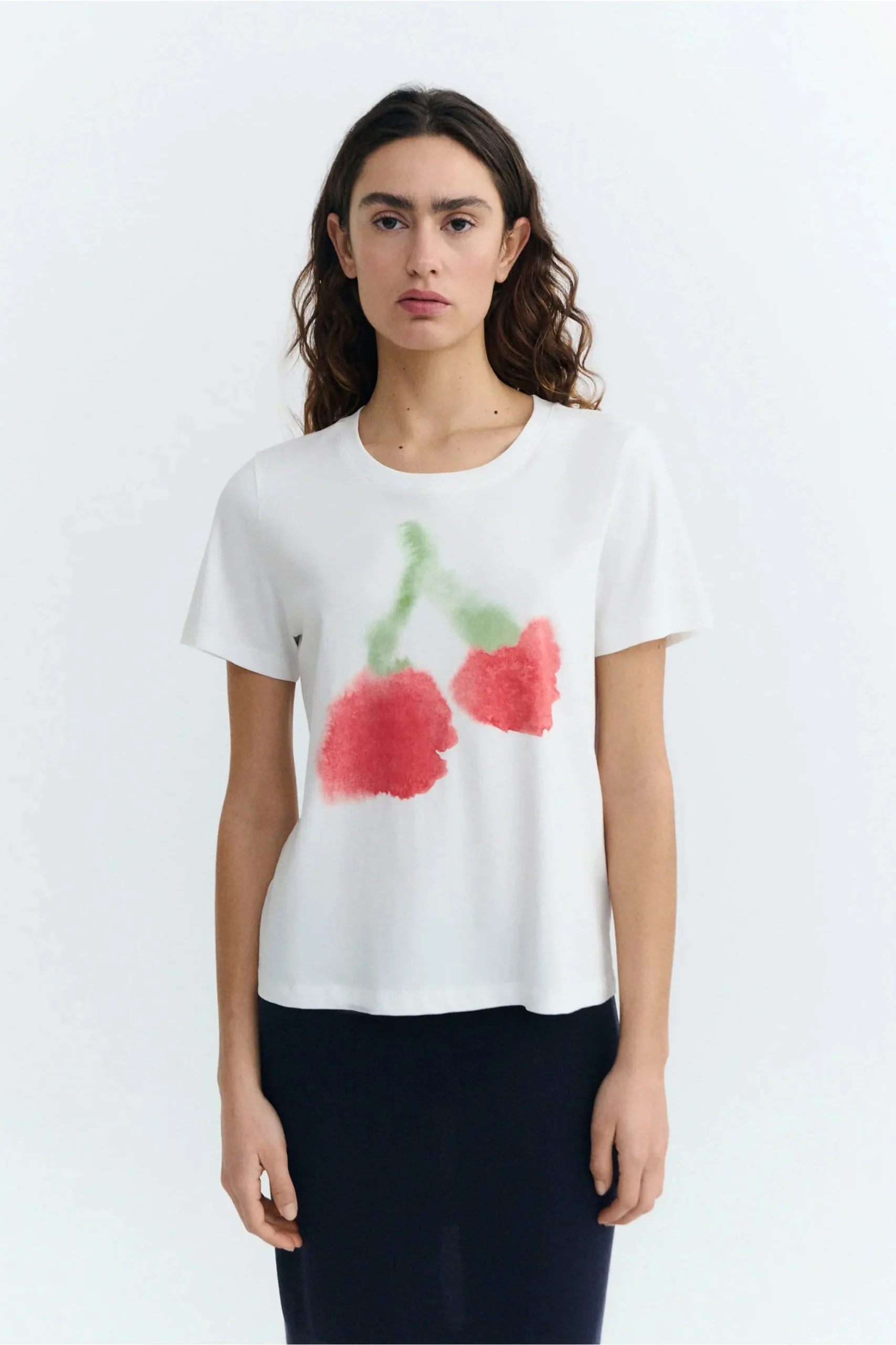 THINKING MU - IDA TEE - BLURRY CHERRY