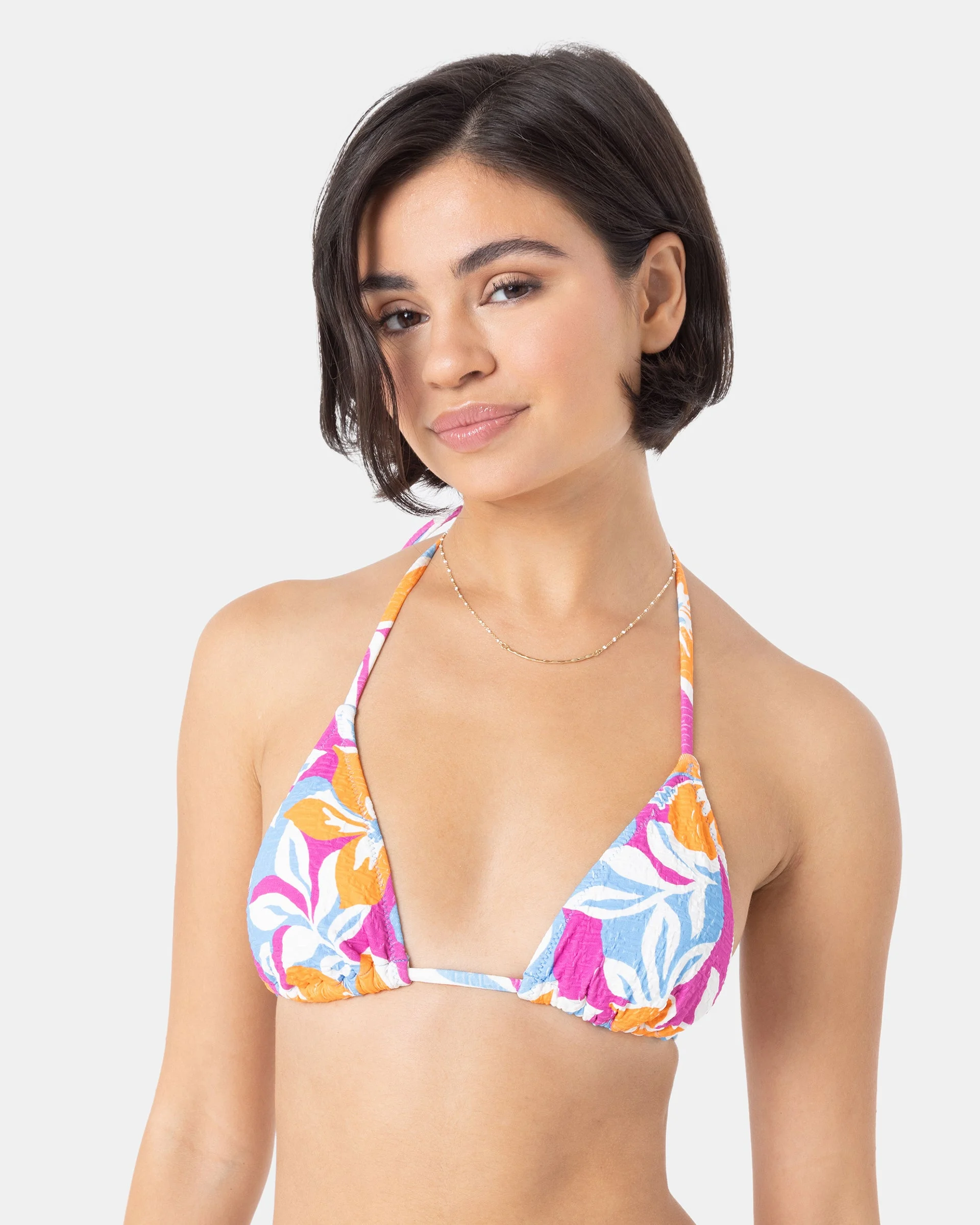 Topanga Canyon Mini Tiki Triangle Bikini Top - Multi