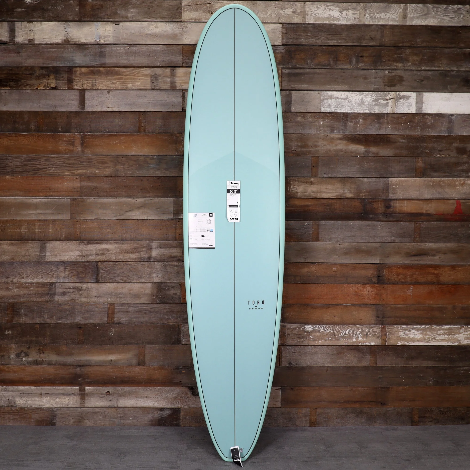 Torq Longboard TET 8'0 × 22 × 3 Surfboard - Seaglass