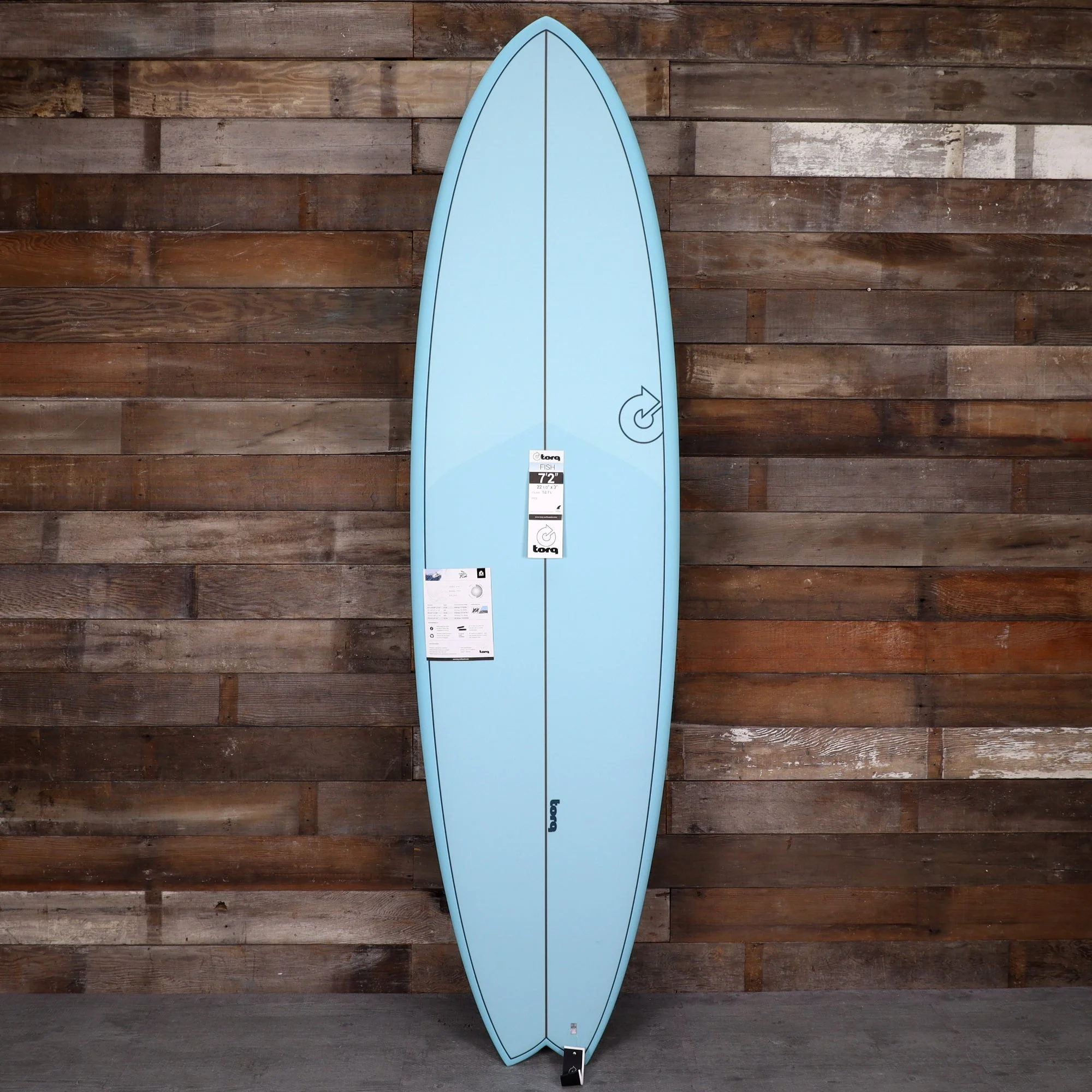 Torq Mod Fish TET 7'2 × 22 ½ × 3 Surfboard - Arctic Blue