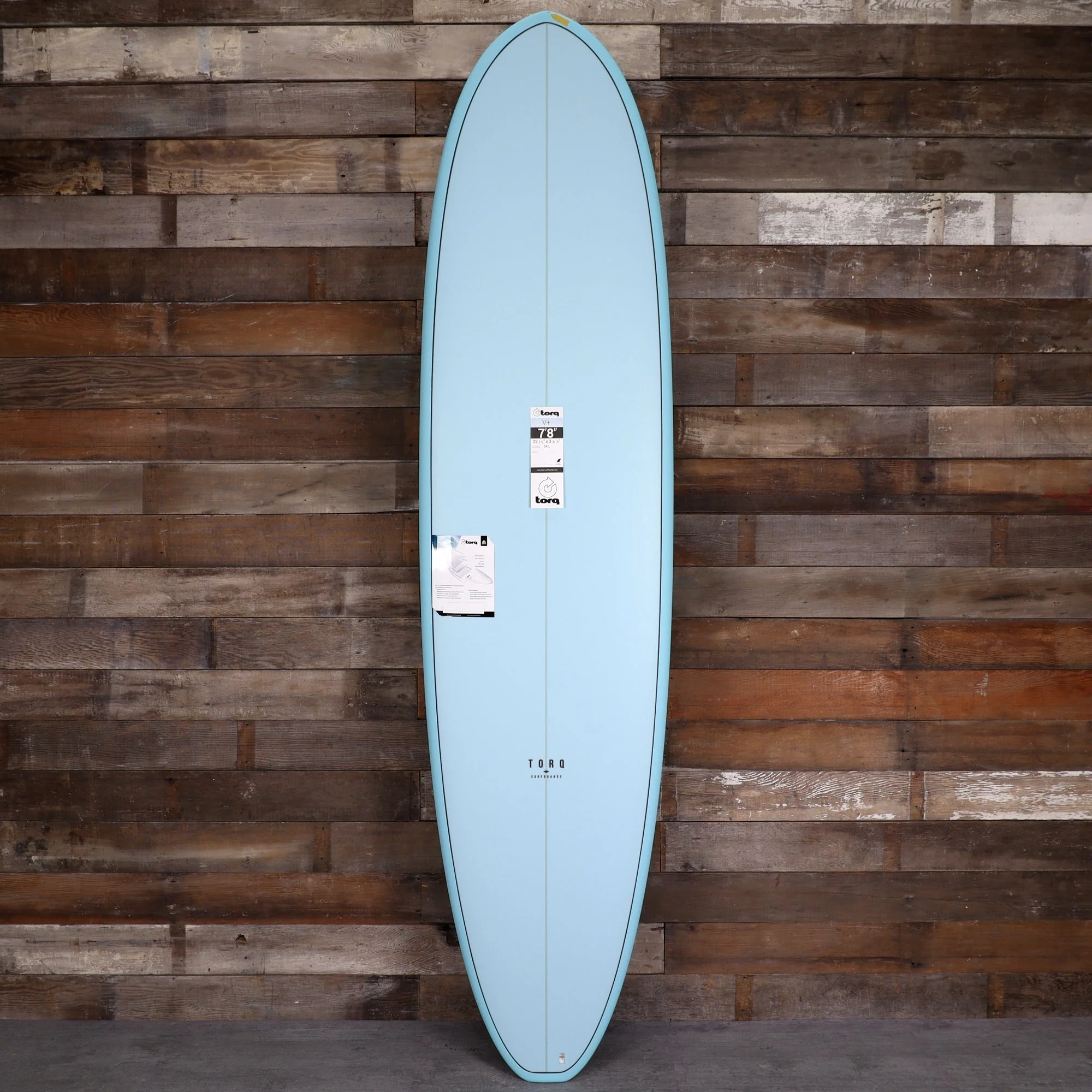 Torq Mod Fun V+ TET 7'8 × 22 ½ × 3 3/16 Surfboard - Blue Pattern • DAMAGED