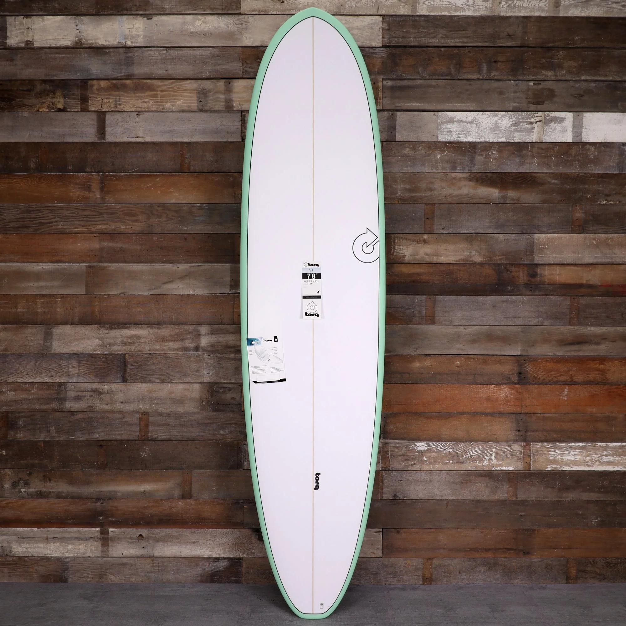 Torq Mod Fun V+ TET 7'8 × 22 ½ × 3 3/16 Surfboard - Seagreen/White
