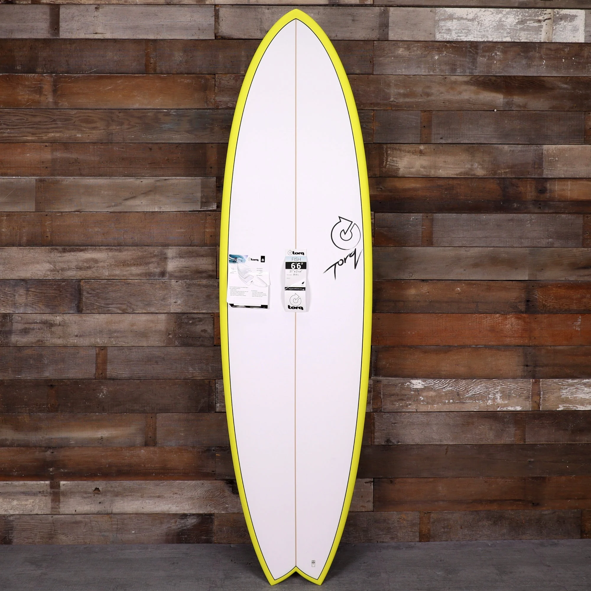 Torq ModFish TET 6'6 × 21 × 2 ⅝ Surfboard - Yellow Rail
